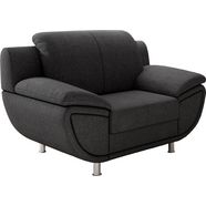 trendmanufaktur fauteuil naar keuze met comfortabele binnenvering, met extra brede armleuningen, vrij plaatsbaar grijs