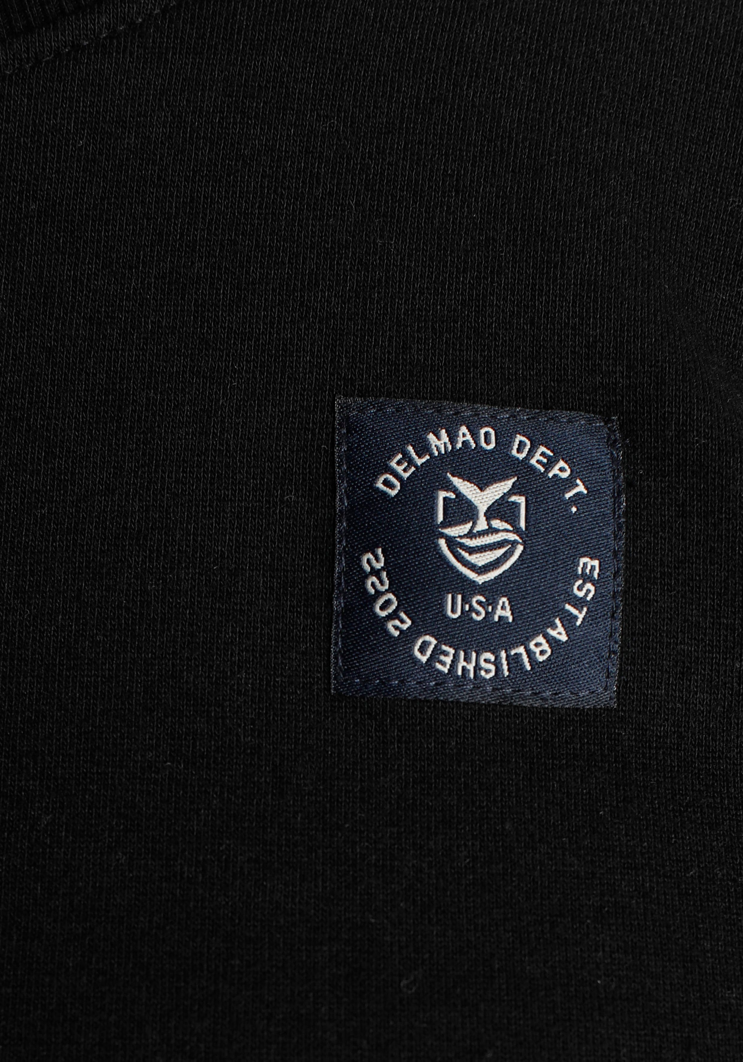 DELMAO Sweatshirt Langarm, regular fit, effen, basic-stijl