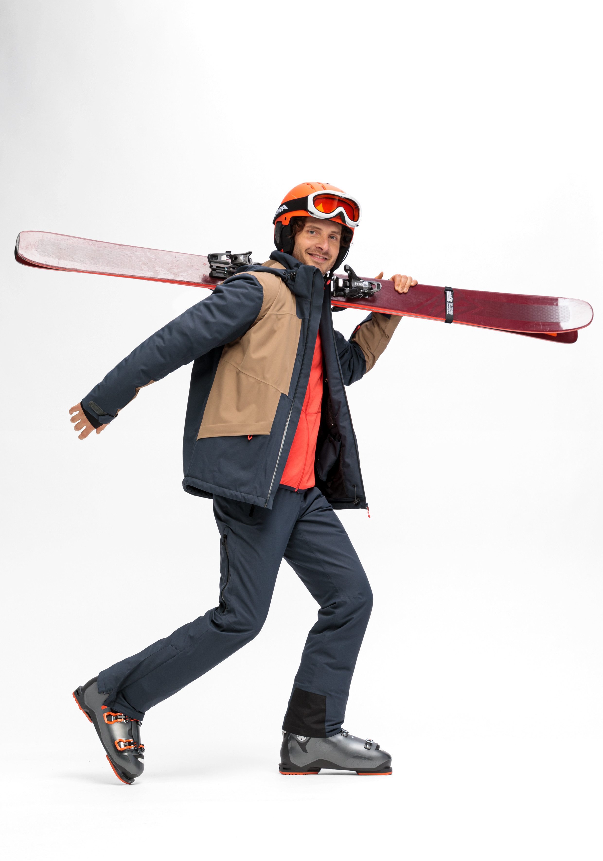 Maier Sports Skibroek Anton Vent slim Heren sneeuwbroek met bretels, wind/waterdicht, slim fit