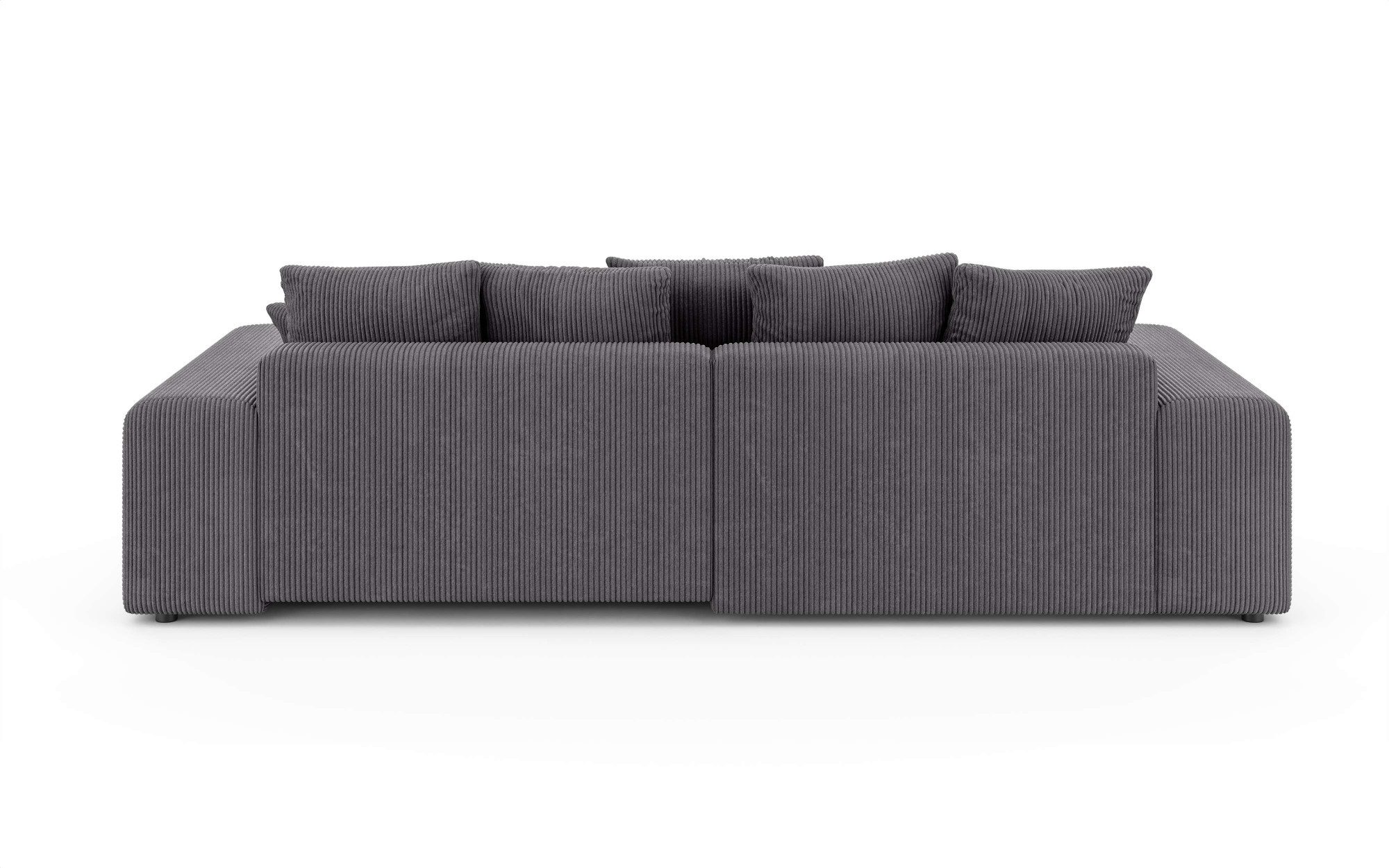 Home affaire Hoekbank LAKESIDE met bedfunctie en bedlade, B/D/H 257/166/84 cm L-vorm, recamiere aan beide zijden monteerbaar, golfondersteuning
