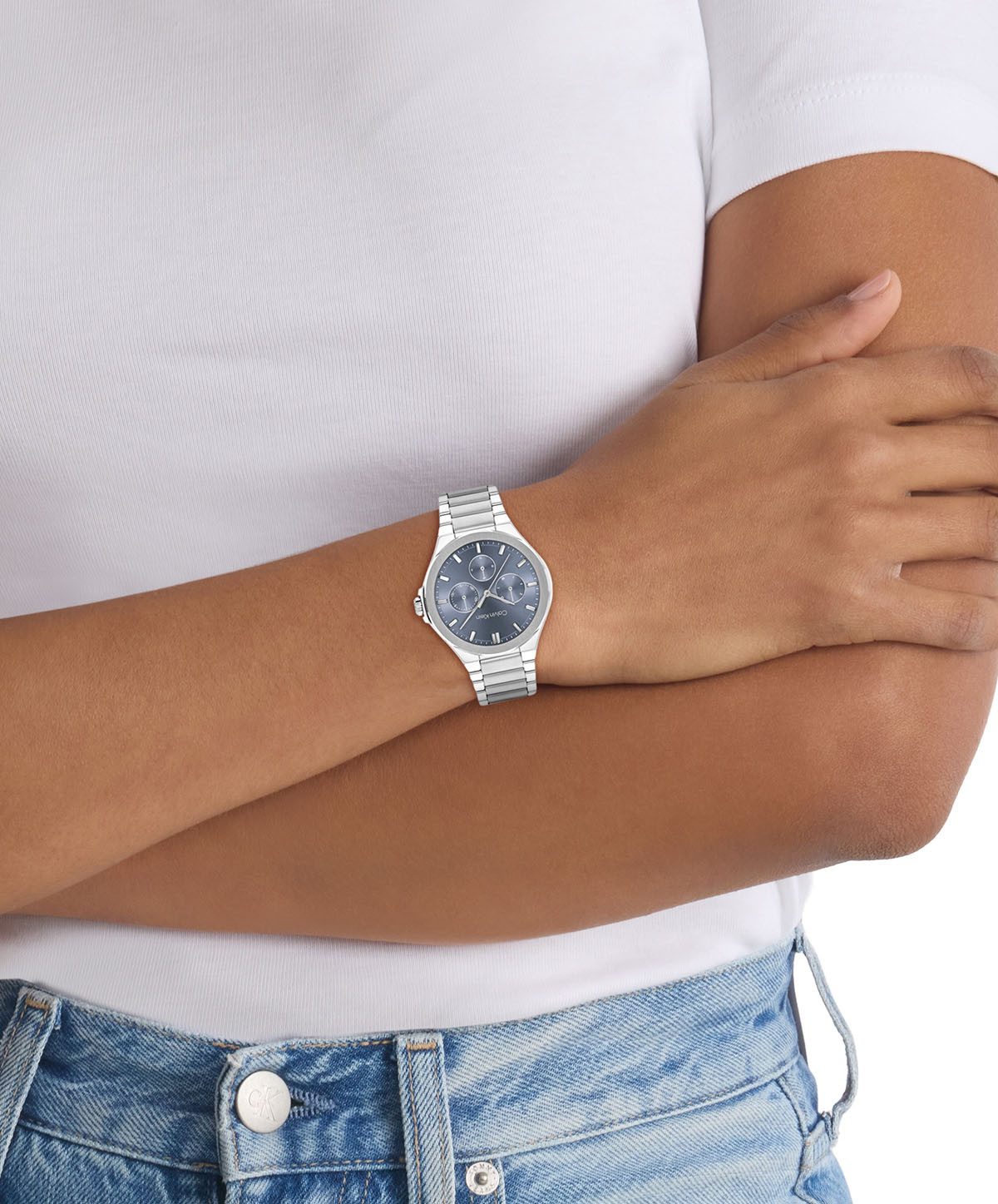 Calvin Klein Multifunctioneel horloge VIBRANCY Horloge, quartz, dameshorloge, dag, weekdag, stalen band