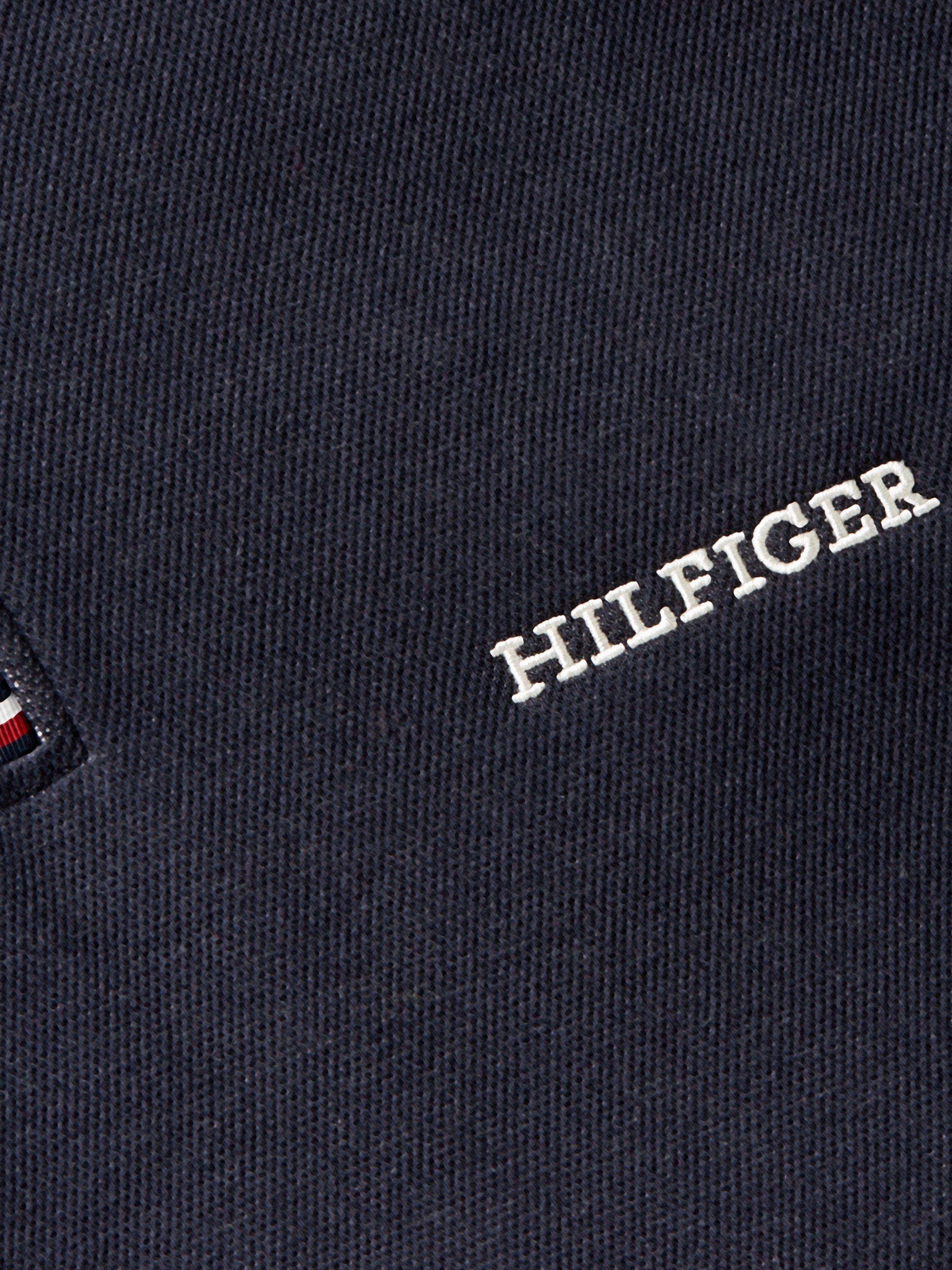 Tommy Hilfiger Sweatshirt MONOTYPE HONEYCOMB 1/4 ZIP Tommy Hilfiger vlag-borduursel op de rits en rug