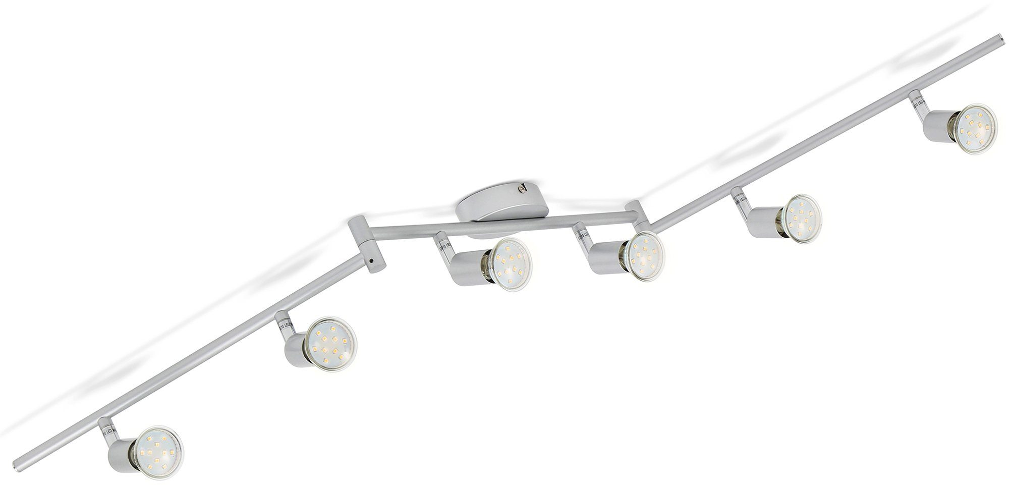 B.K.Licht Ledplafondspots LED plafondlamp, draaibaar, spots, incl. 6x GU10 lichtbronnen