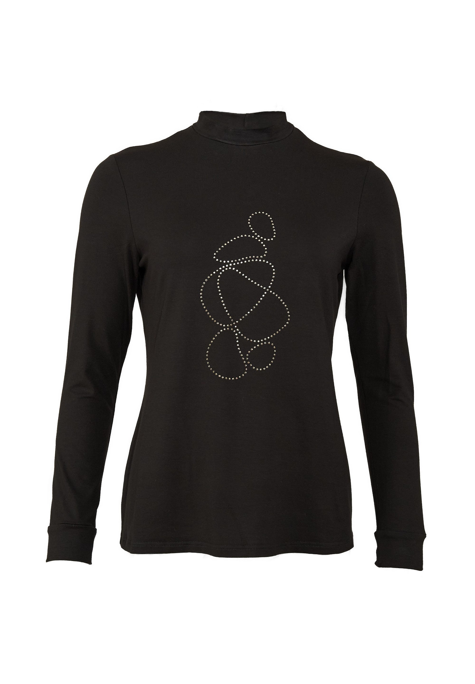 Seidel Moden Shirt met lange mouwen met glitterstenen, made in germany