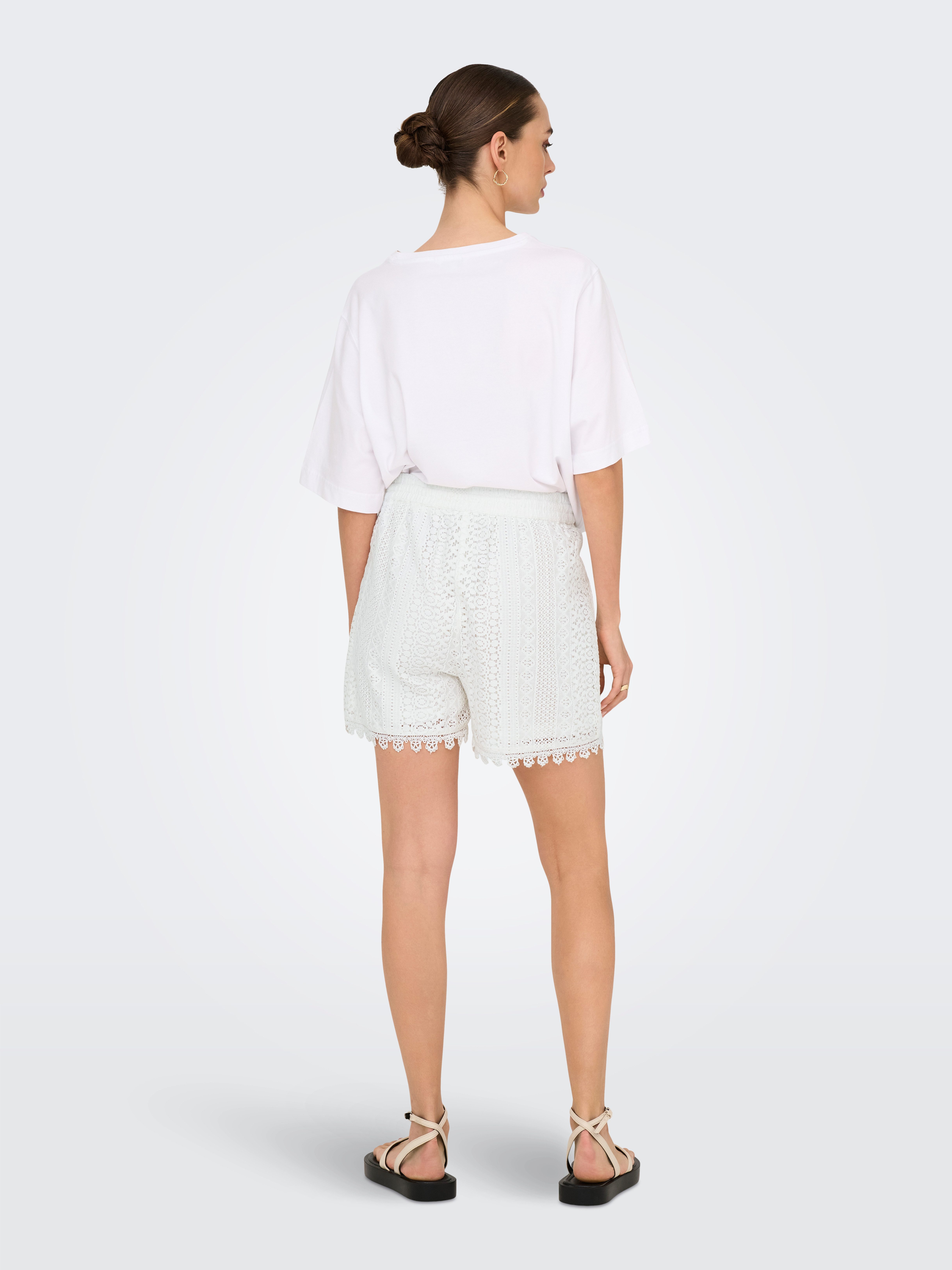 Only Short ONLHELENA STRING LACE SHORTS WVN