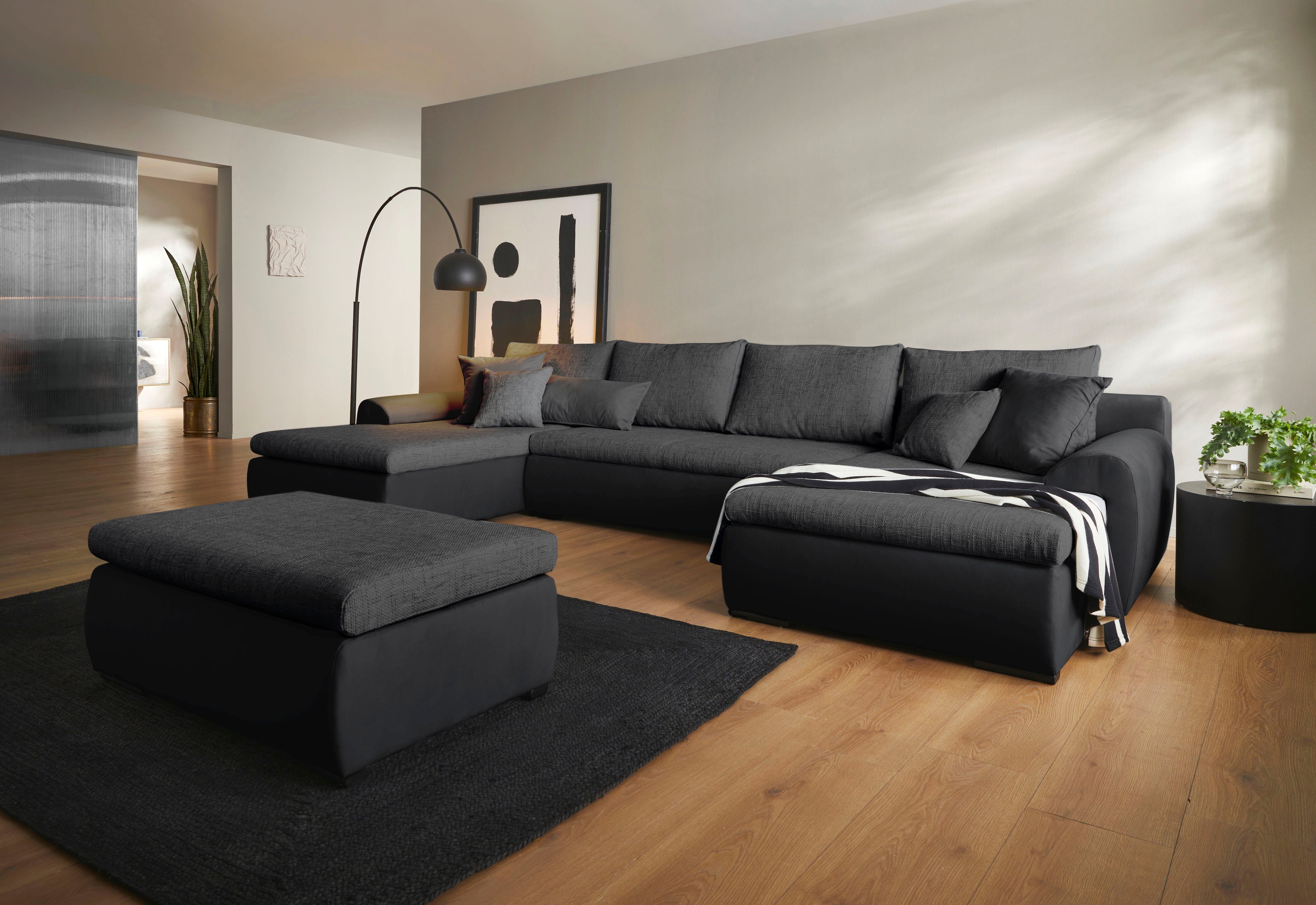 Home affaire Hocker Win met zwarte metalen poten, vrij plaatsbaar