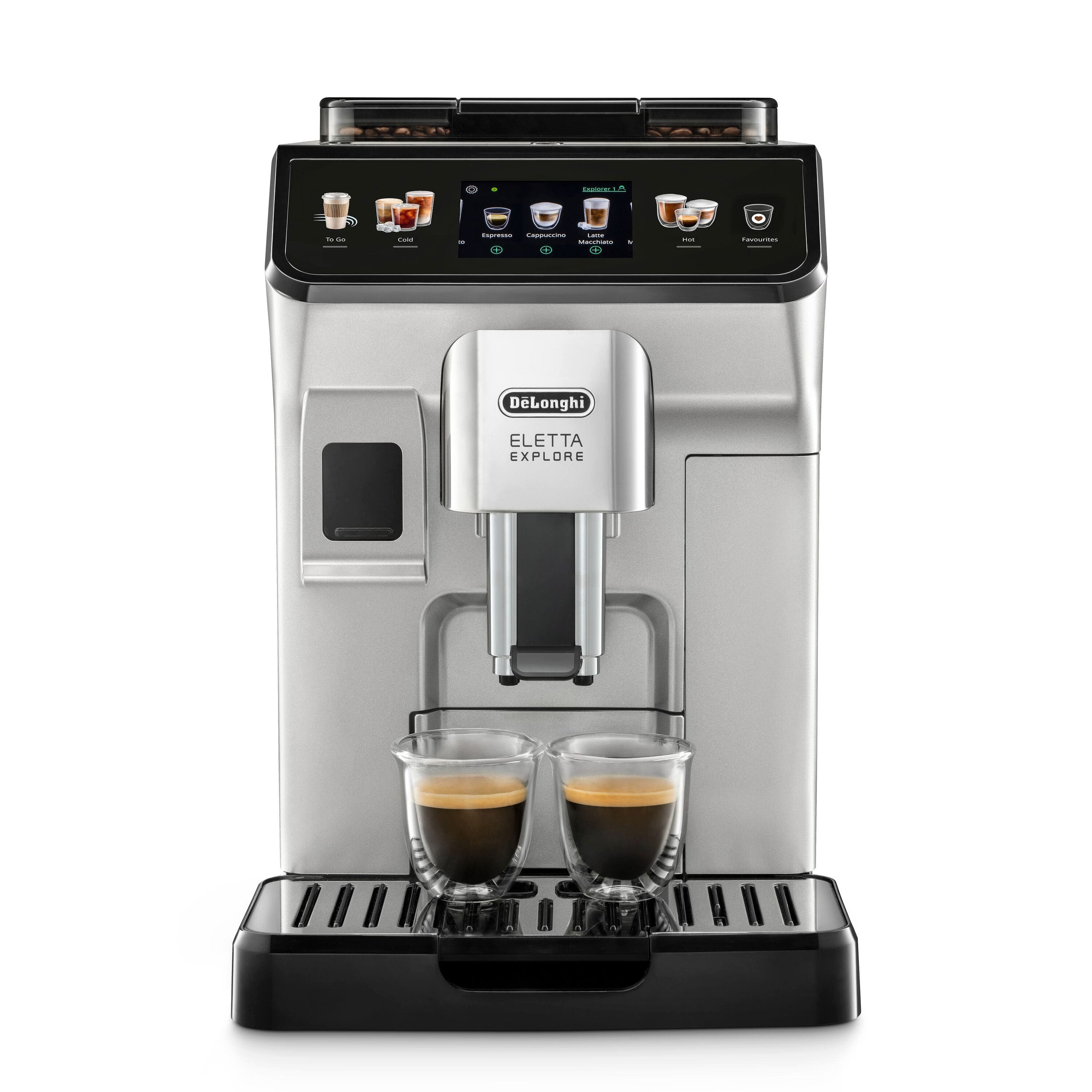 De'Longhi Volautomatisch koffiezetapparaat Eletta Explore ECAM450.55.S - 40 Rezepte, heißer & kalter Milchschaum
