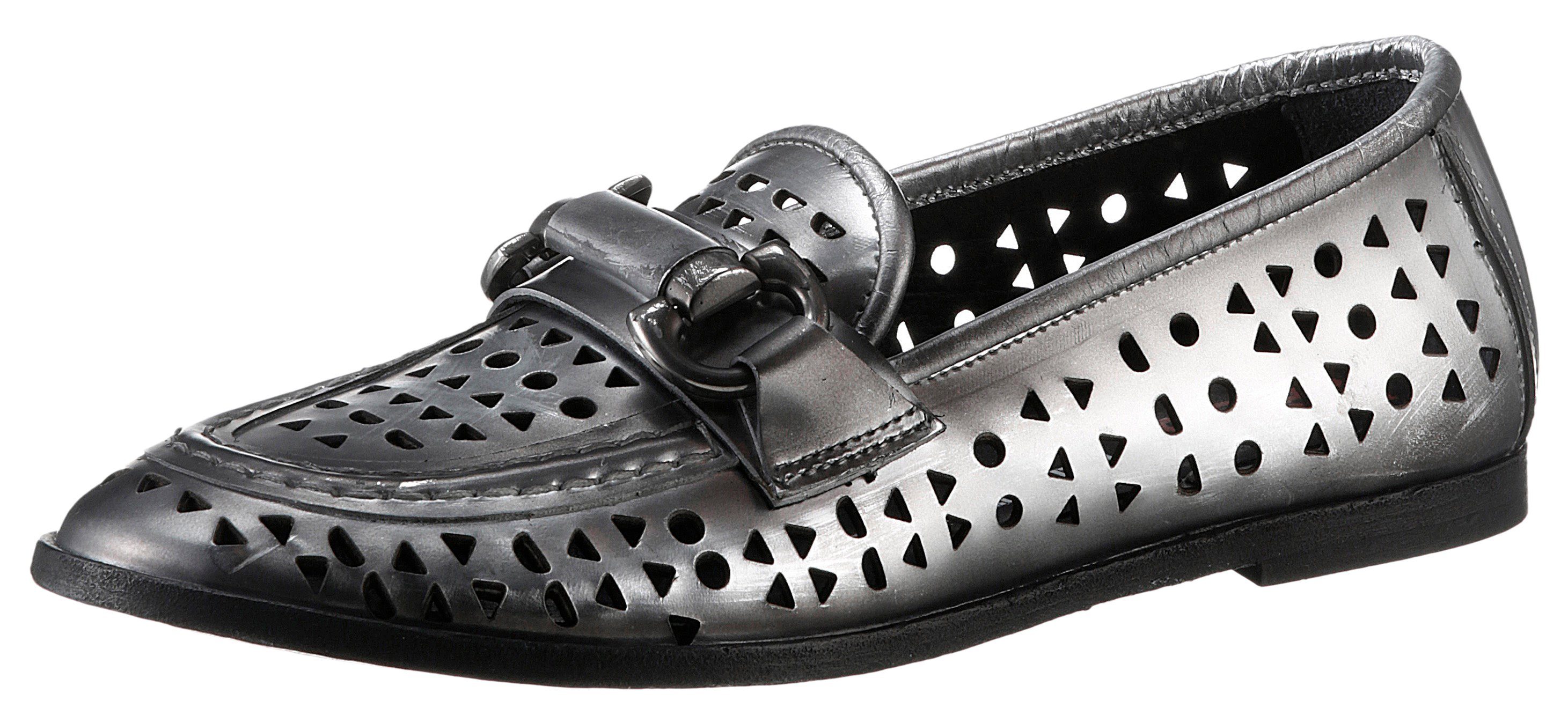 A.S.98 Loafers Jazzi Slipper, half schoen met chique sierspeld