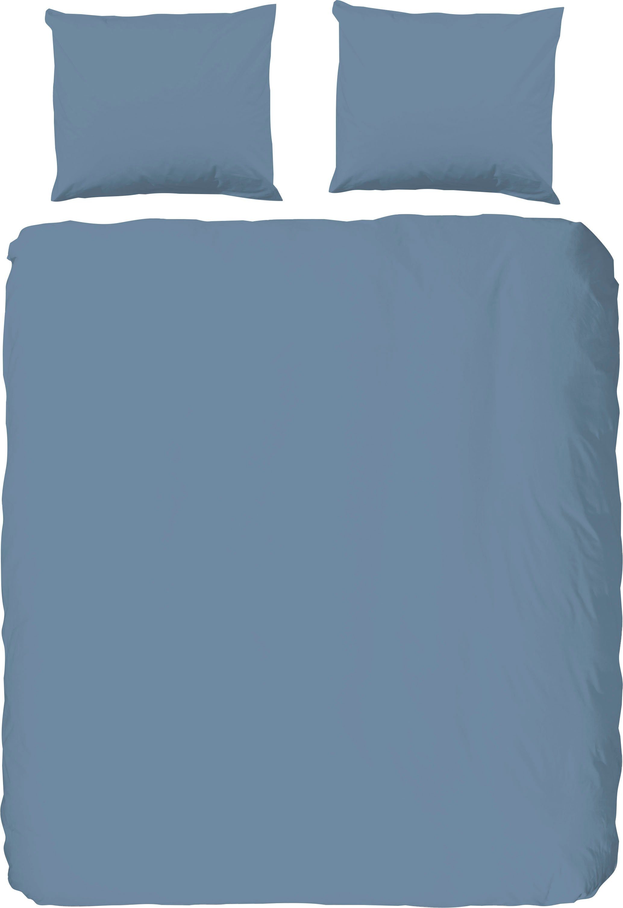 hip Overtrekset Hip Uni 100% katoen, mako-satijn, 135x200, effen wit, rits (2-delig)