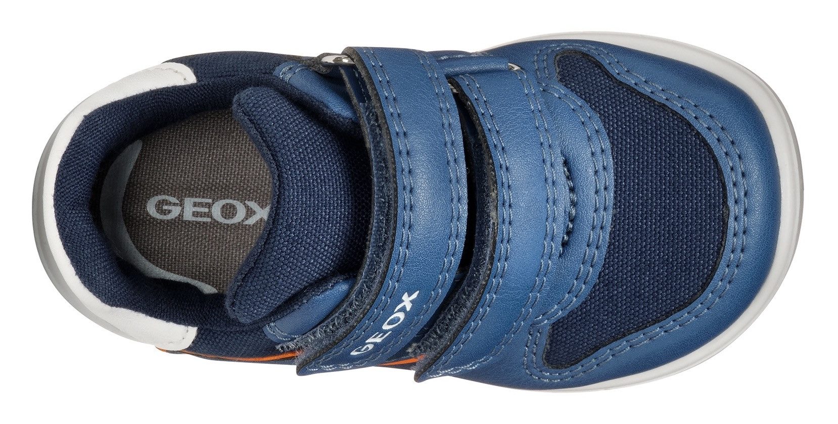 Geox Babyschoentjes B ZAPITO BOY , vrijetijdsschoen, babyschoen, klittenbandschoen met modieuze kleuraccent