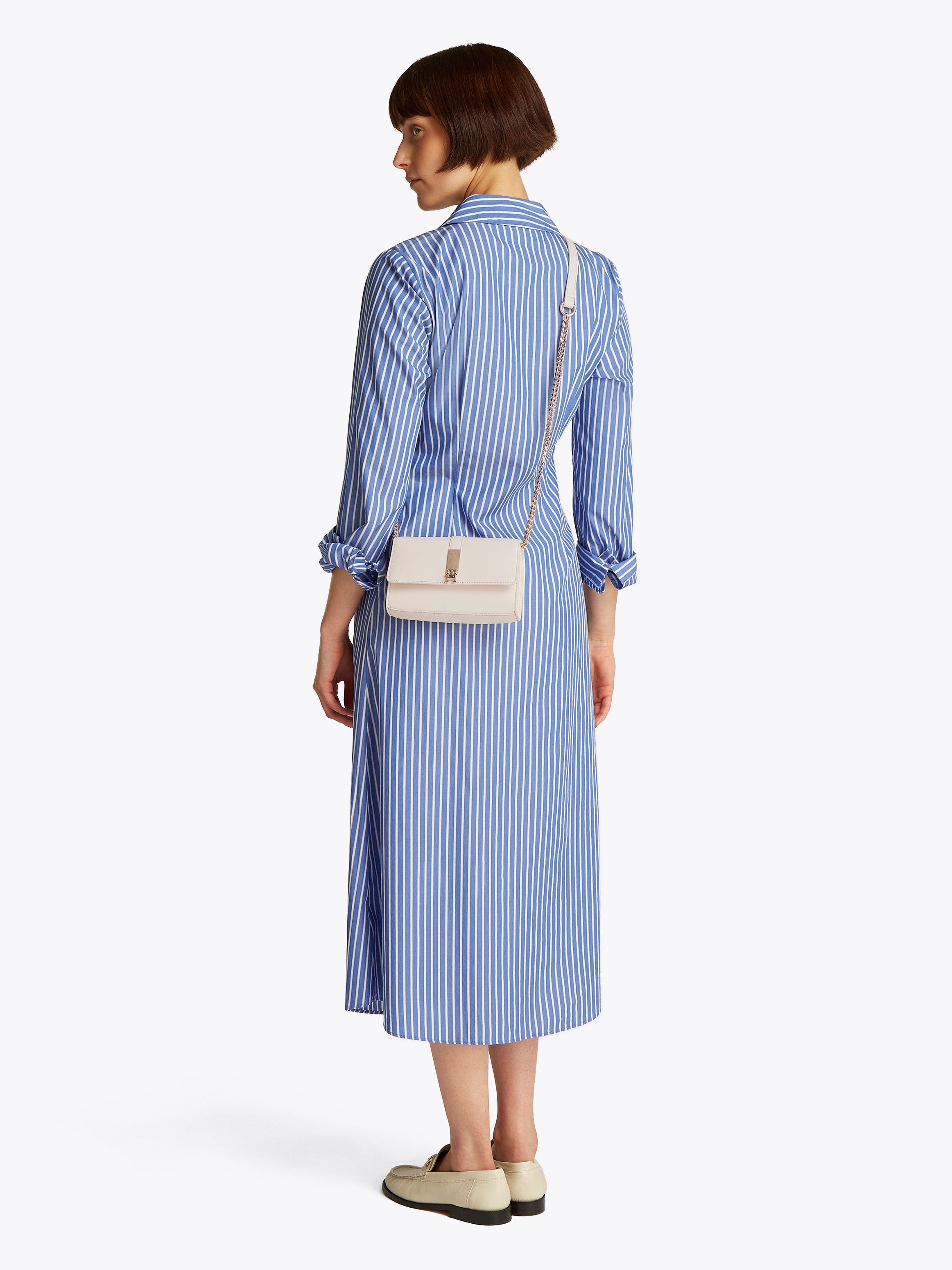 Tommy Hilfiger Schoudertas TH HERITAGE MINI CROSSOVER CHAIN , avondtas, mini tas, schoudertas met goudkleurige details