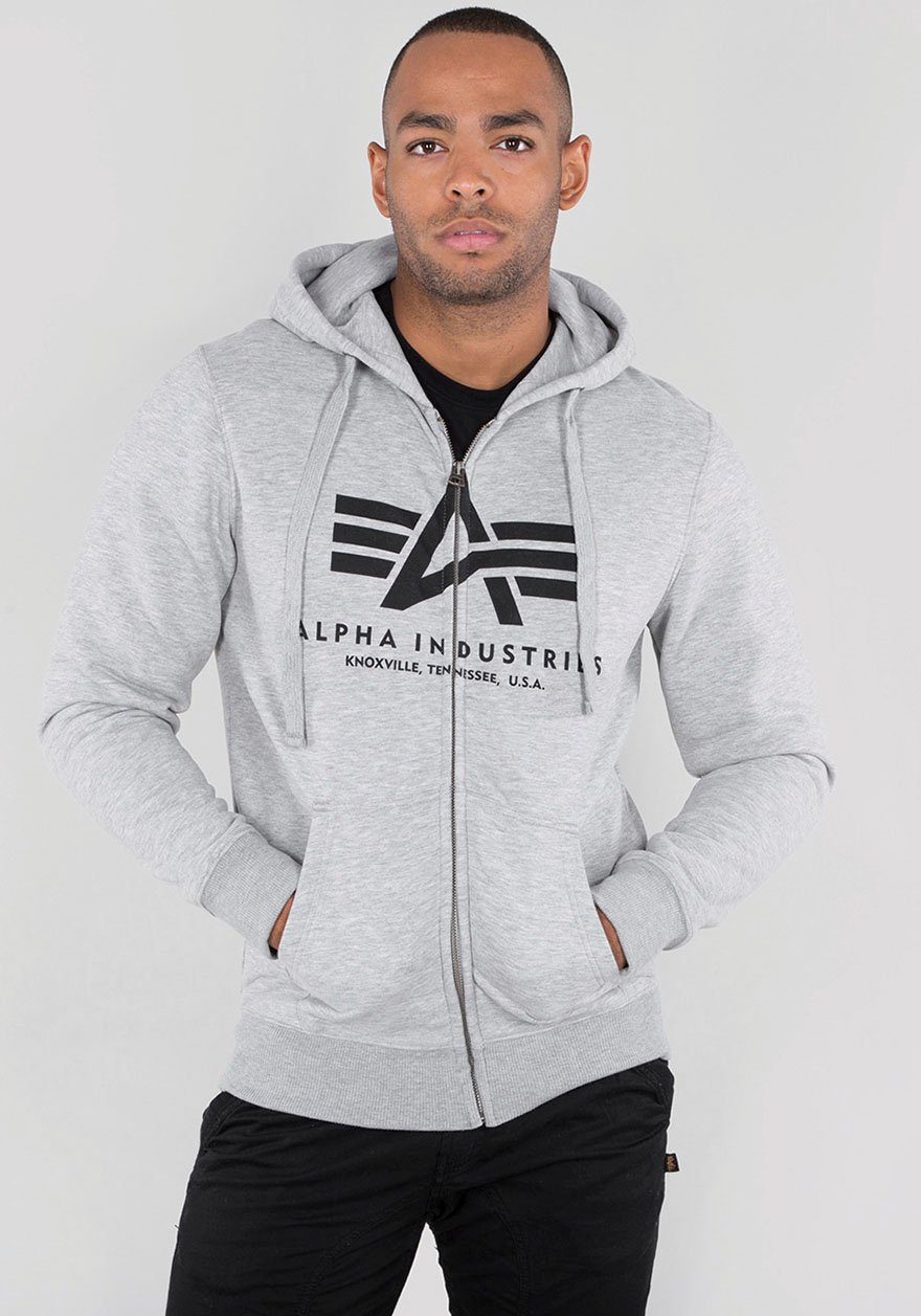 Alpha Industries Capuchonsweatvest BASIC ZIP HOODY heren sweatvesten maat XXXL grijs