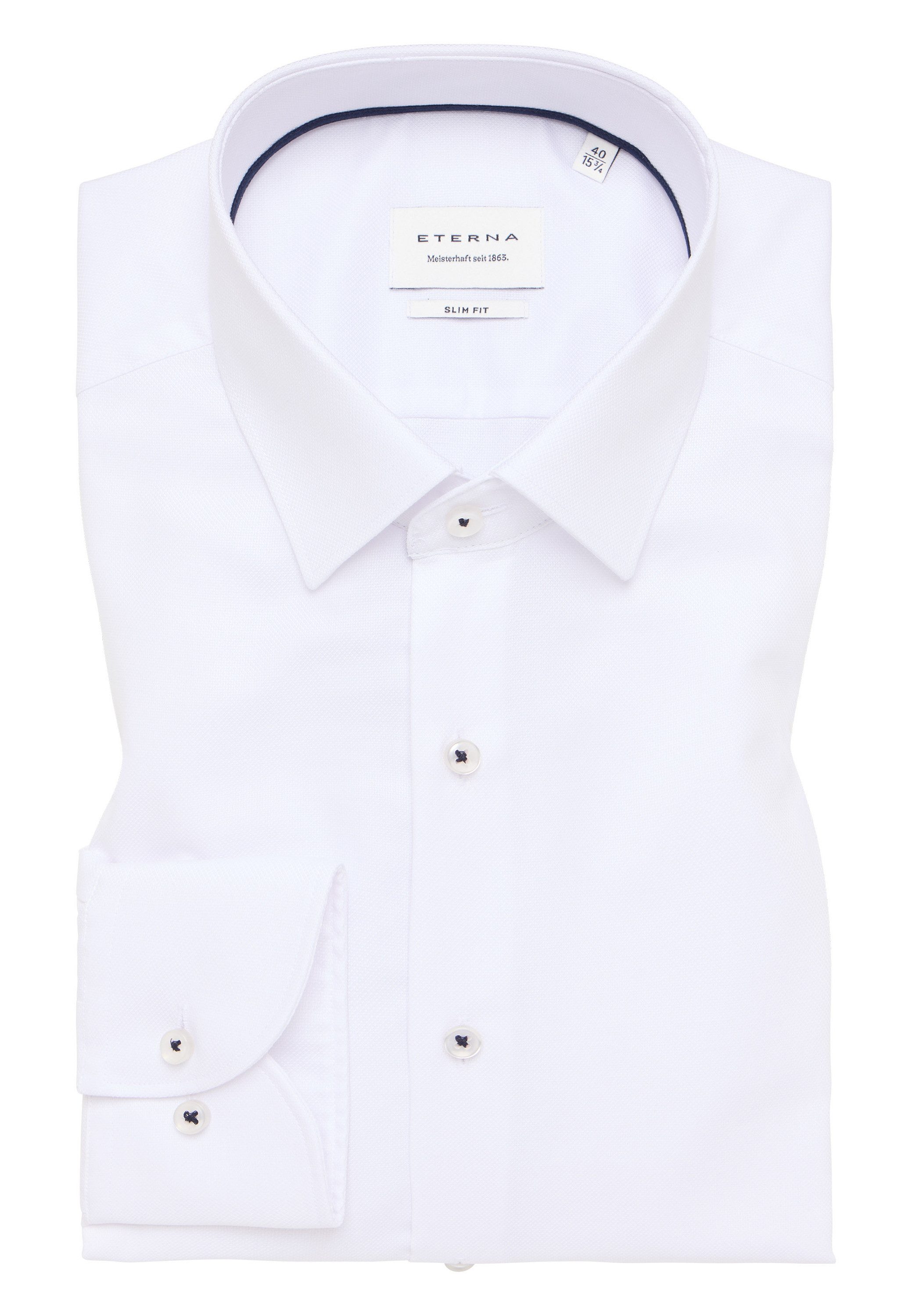 Eterna Overhemd met lange mouwen Slim fit NON IRON (strijkvrij)