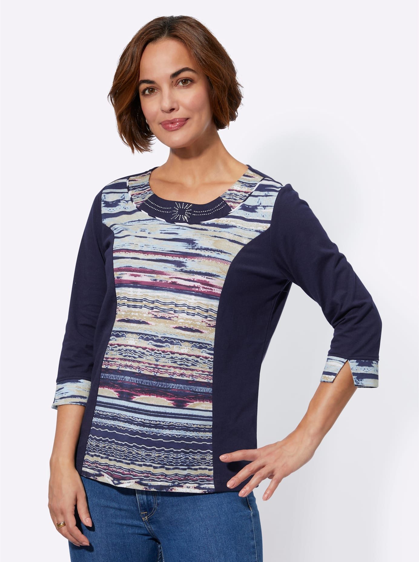 Classic Basics Shirt met 3 4 mouwen Shirt (1-delig)