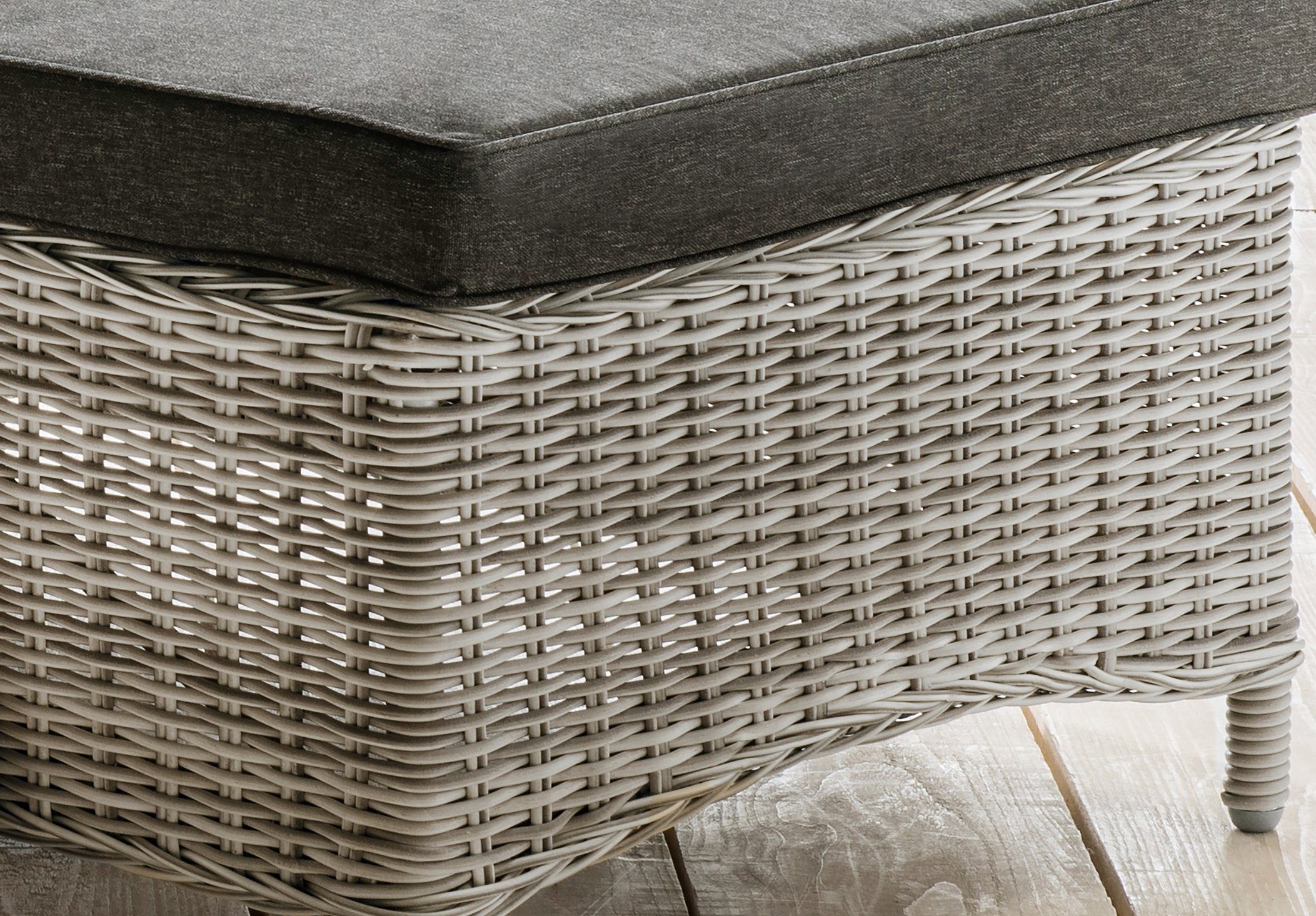 Destiny Ligstoel Casa Aluminium, polyrattan, met wielen en kussen, 202x83x58cm, verstelbaar
