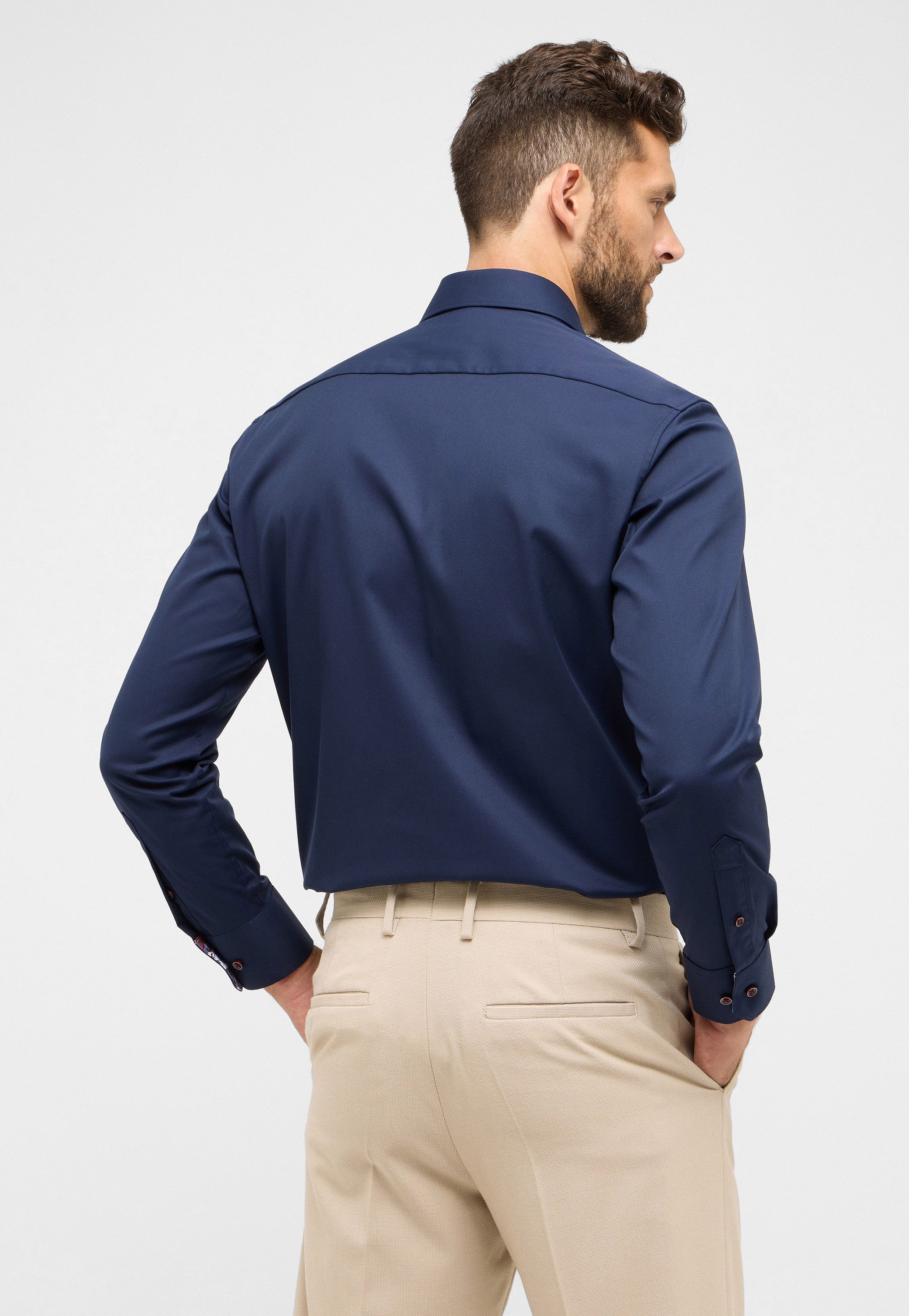 Eterna Overhemd met lange mouwen MODERN FIT NON IRON (strijkvrij)