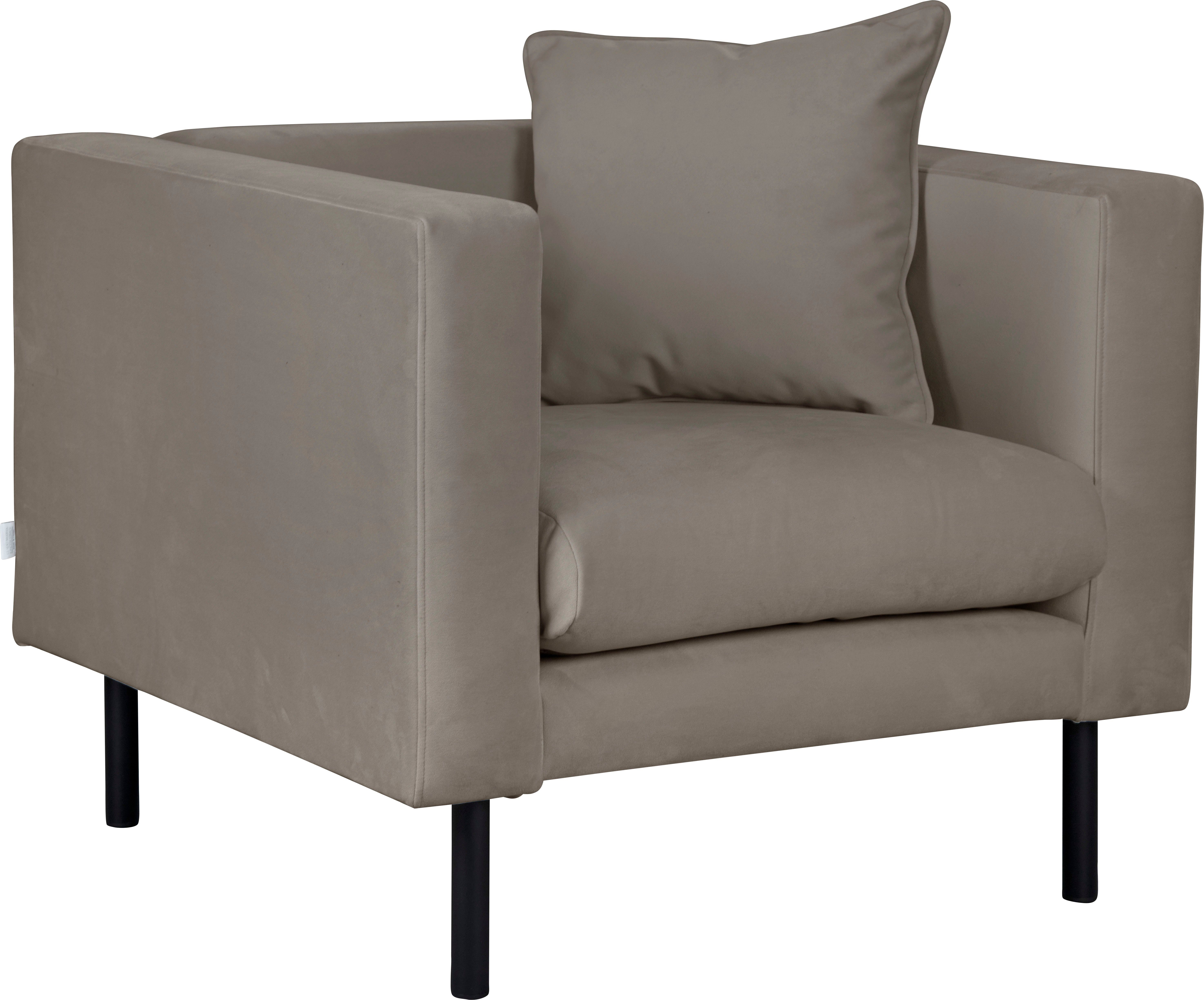 Guido Maria Kretschmer Home&Living Fauteuil Lillibeth cocktailsstoel, loungesstoel, afmetingen B/D/H: 90/74/83 cm Sierkussen als tweezijdig te gebruiken kussen 45x45 cm, in fluwelige look of cord