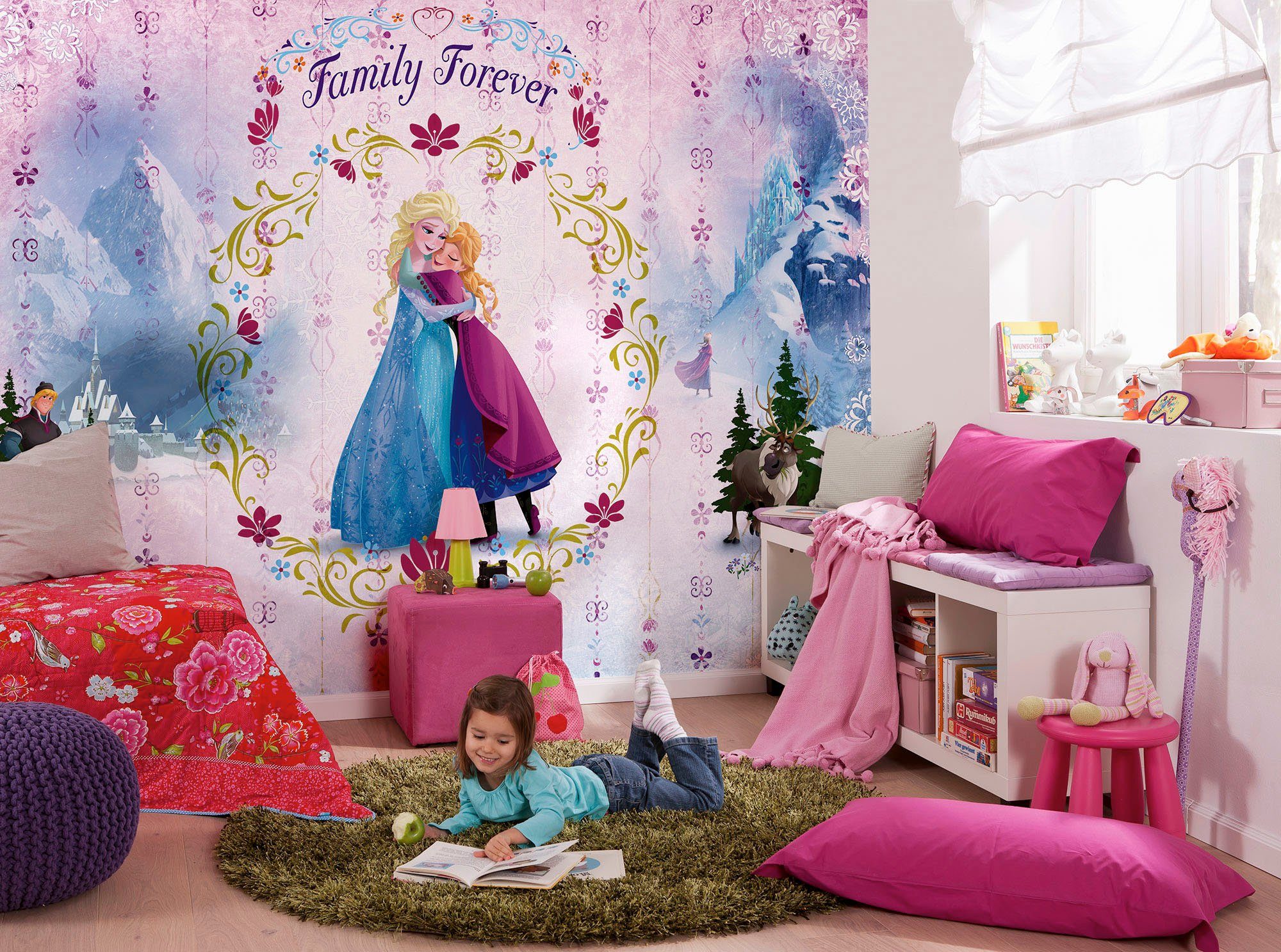 Komar Vliesbehang Digitale print vlies - Frozen Family Forever - Afmeting 400 x 260 cm (1 stuk)