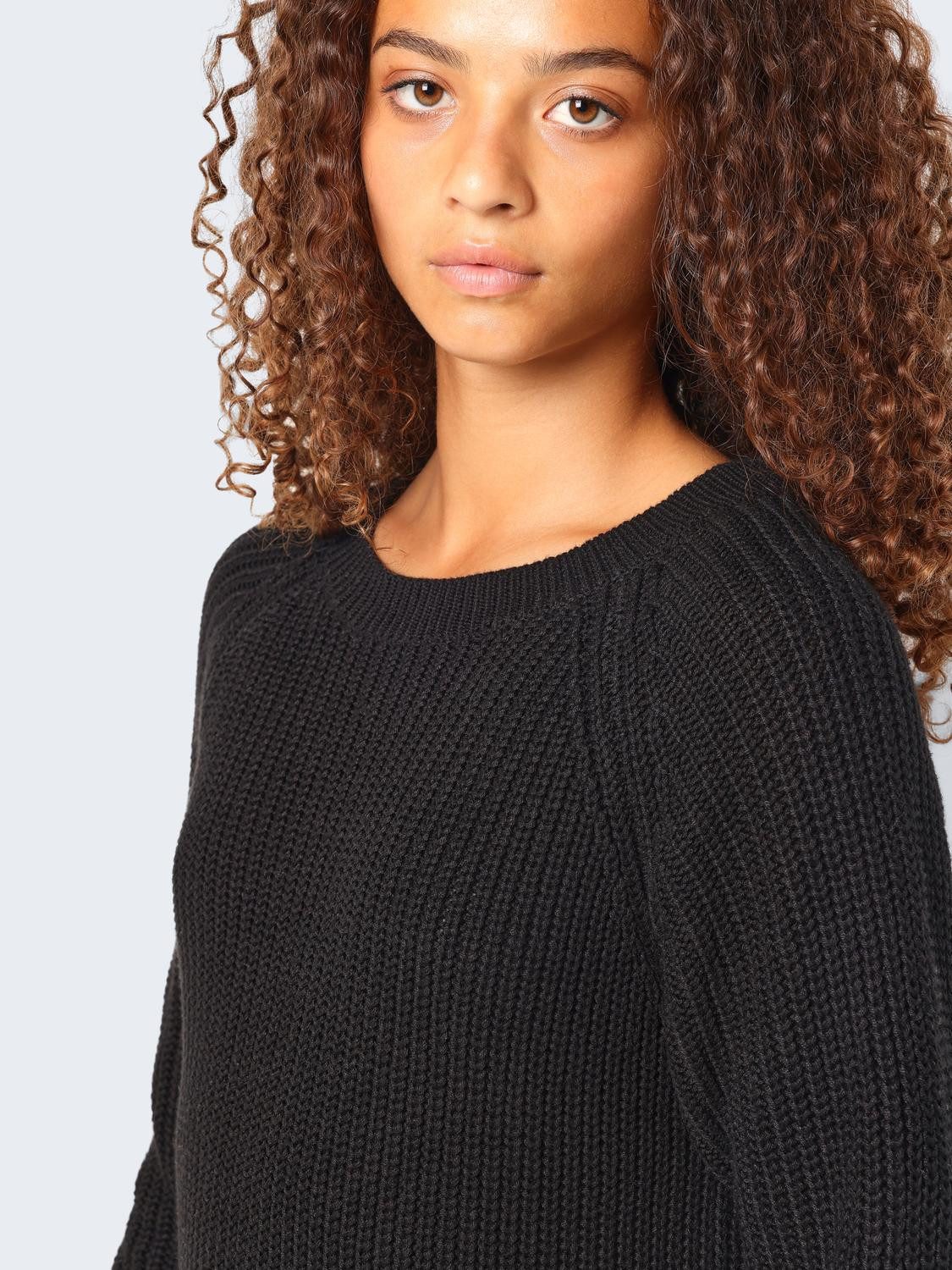 Noisy may Gebreide jurk NMSIESTA L/S O-NECK KNIT DRESS NOOS