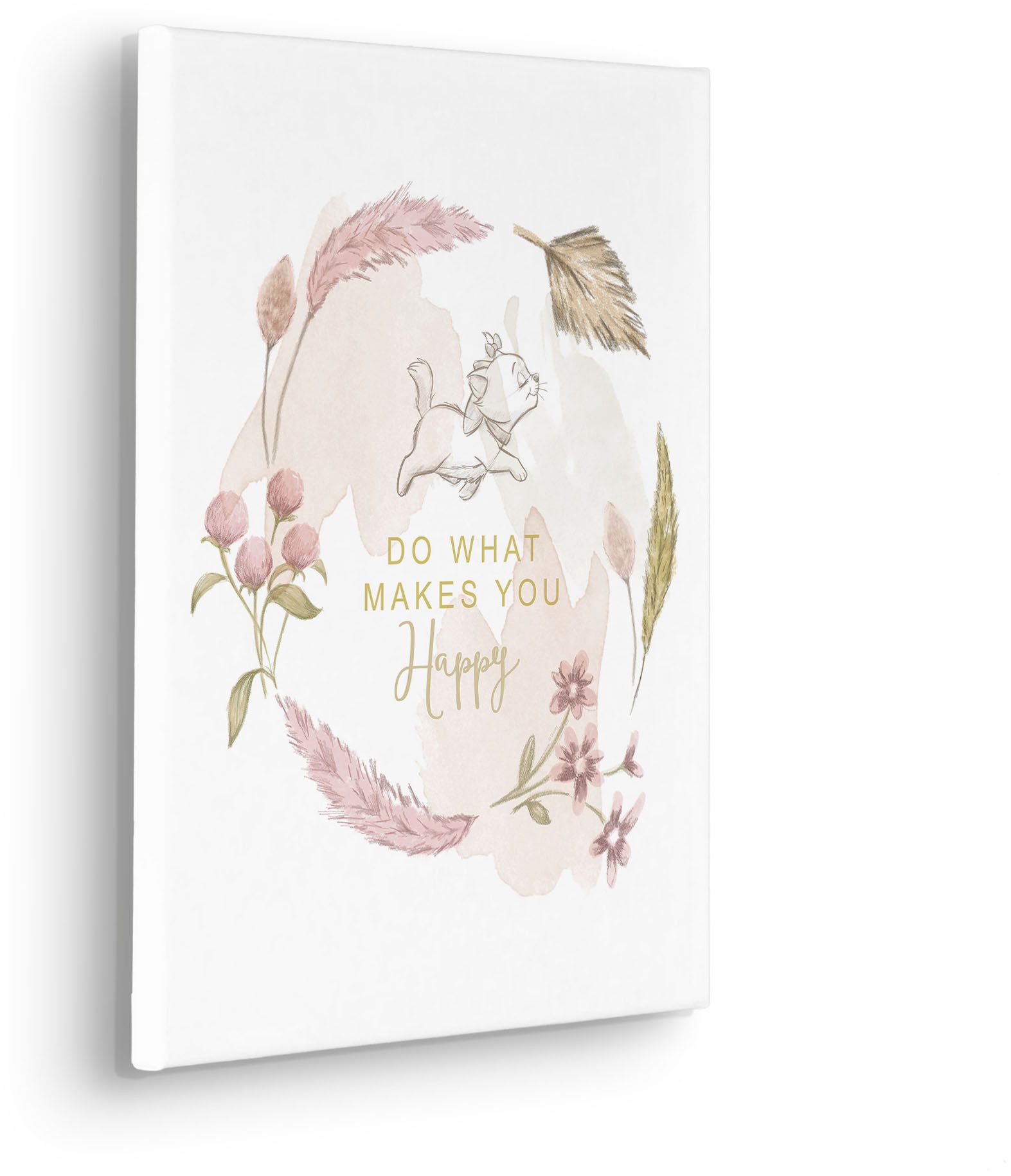 Komar Artprint op linnen Disney Aristocats Do What Makes You Happy 300 x 280 cm (breedte x hoogte) - behang, vlies, woonkamer, slaapkamer (1 stuk)