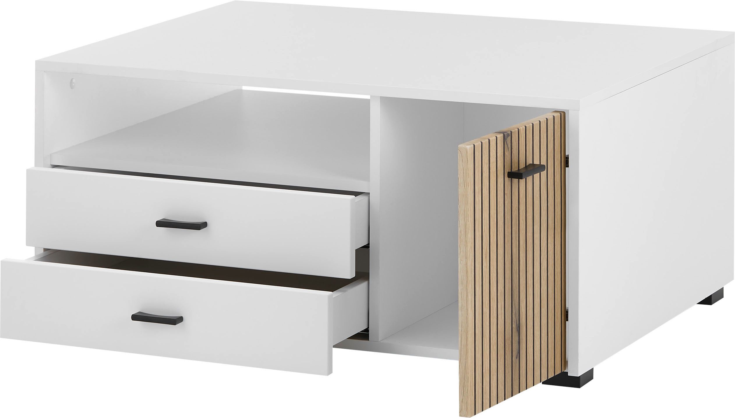 INOSIGN Salontafel Hudson in moderne trendkleur, handgrepen van metaal (zwart), breedte 90 cm