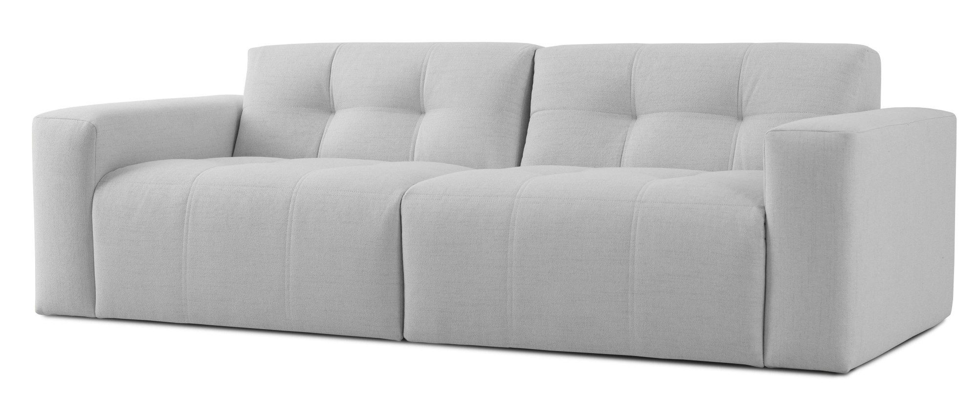 INOSIGN 3-zitsbank Tapley Breedte 220 cm, fijne structuur, met knoopstiksel, vloerhoog