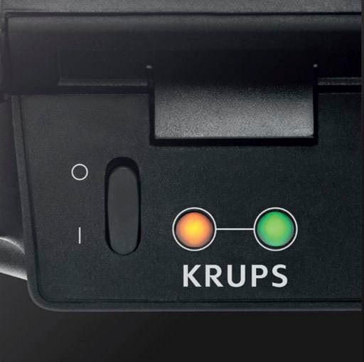 Krups Sandwichmaker FDK451 bakplaten met antiaanbaklaag, opwarm- en temperatuurcontrolelampje