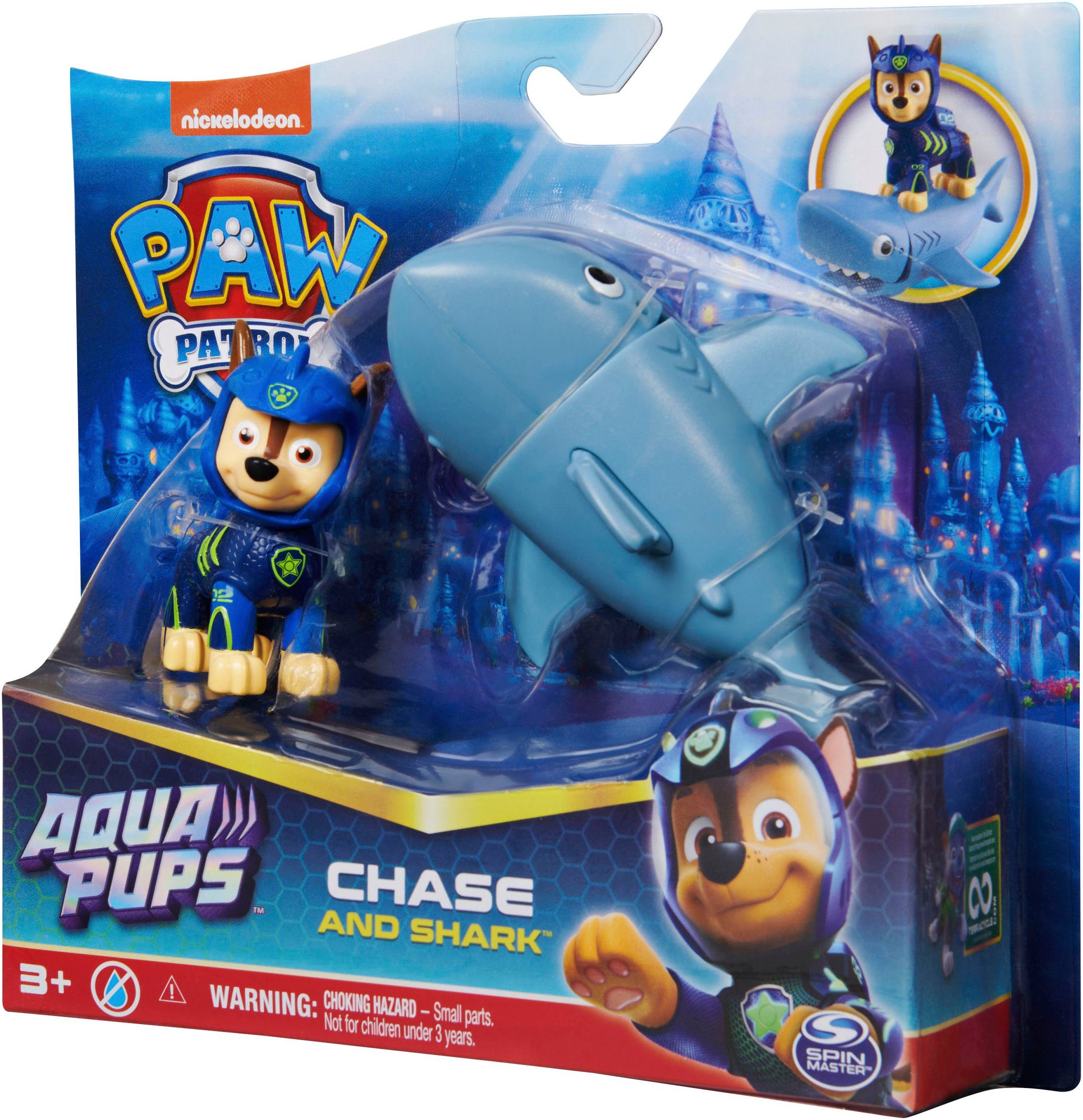 Spin Master Speelfiguur Paw Patrol - Aqua Pups - Hero Pups Solid Chase (set)