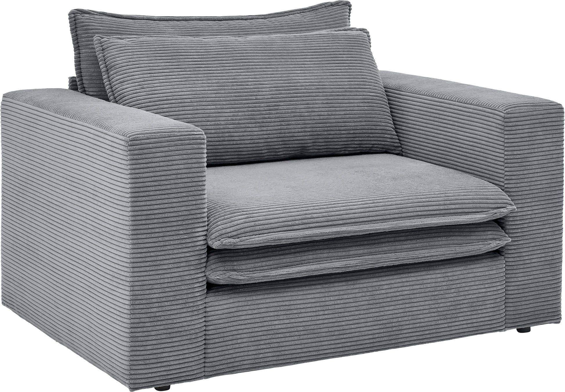 Places of Style Loveseat PIAGGE Hoogwaardige cord, trendy loveseat