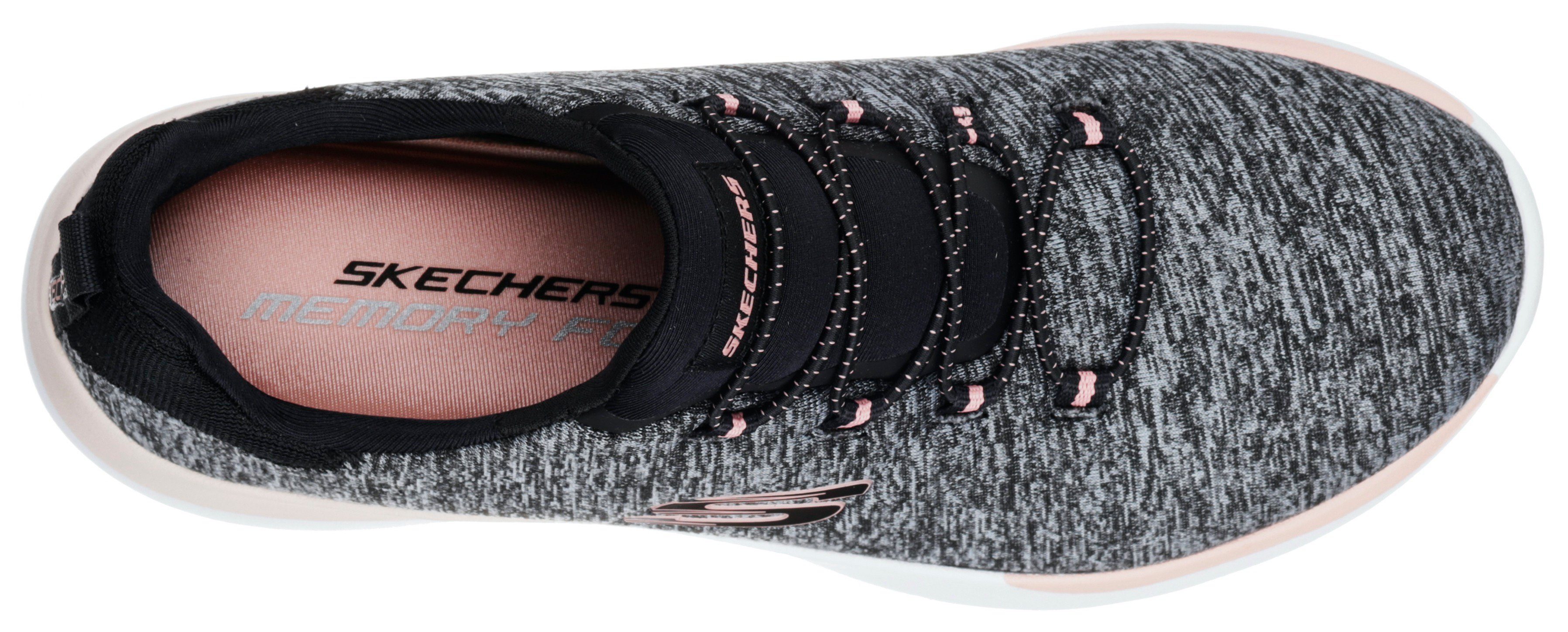 Skechers Slip-on sneakers DYNAMIGHT-BREAK-THROUGH Trainingsschoen, vrijetijdsschoen met praktische Gummitrek