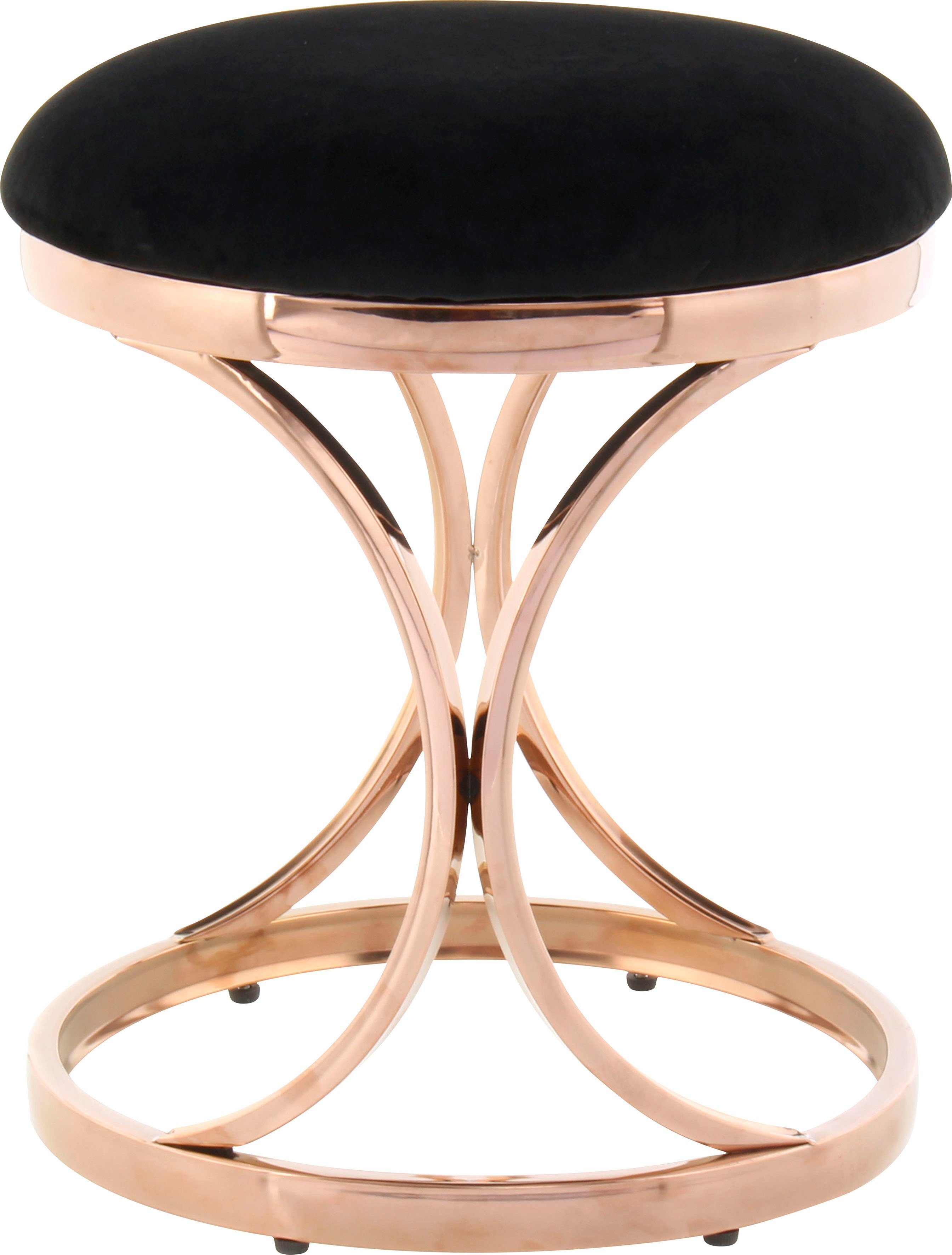 Kayoom Zithocker Kruk Weyda 325, zitpouf in elegant design, edel frame van metaal (1 stuk)
