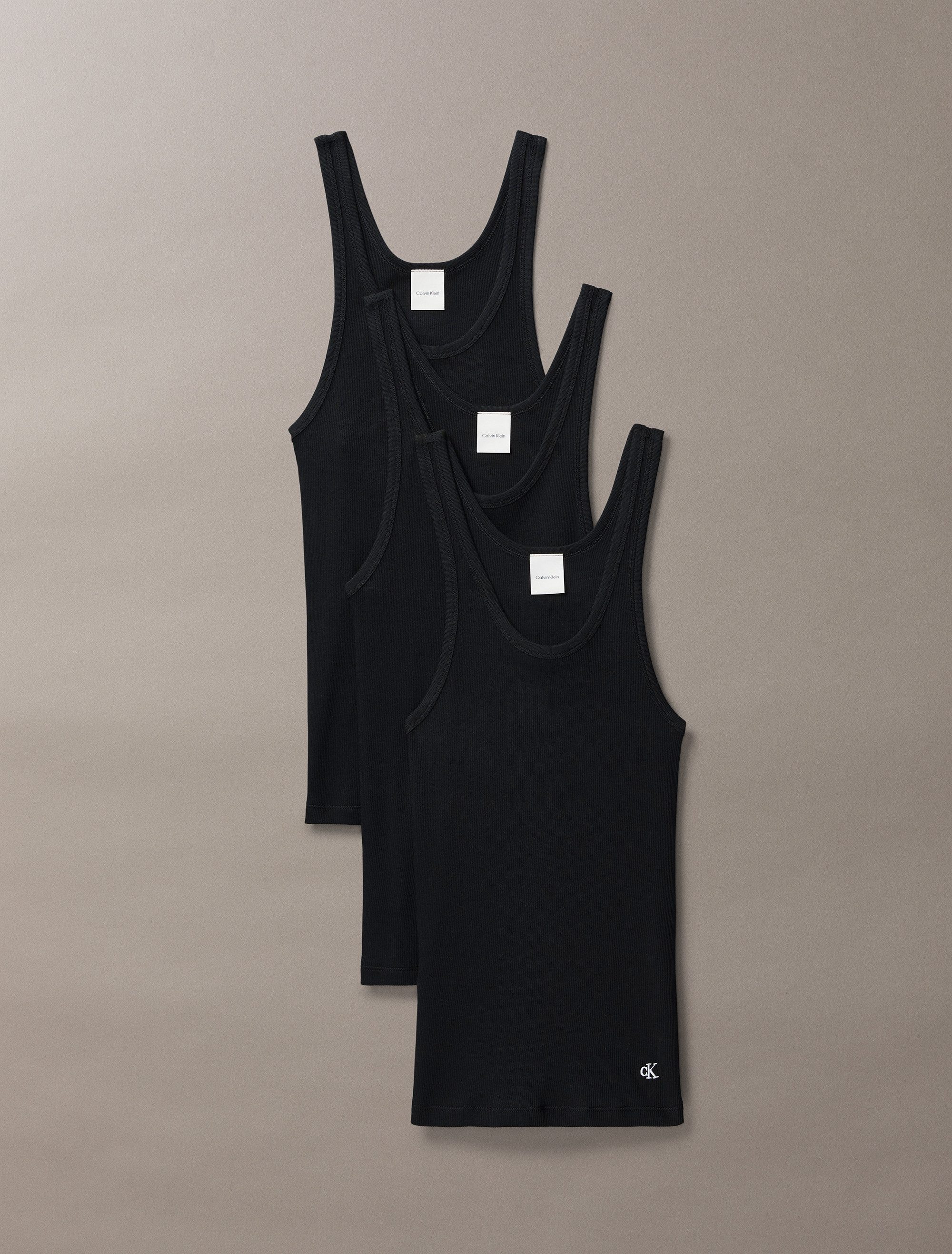 Calvin Klein Tanktop SCOOP NECK COTTON TANK 3PK (3-delig, Set van 3)
