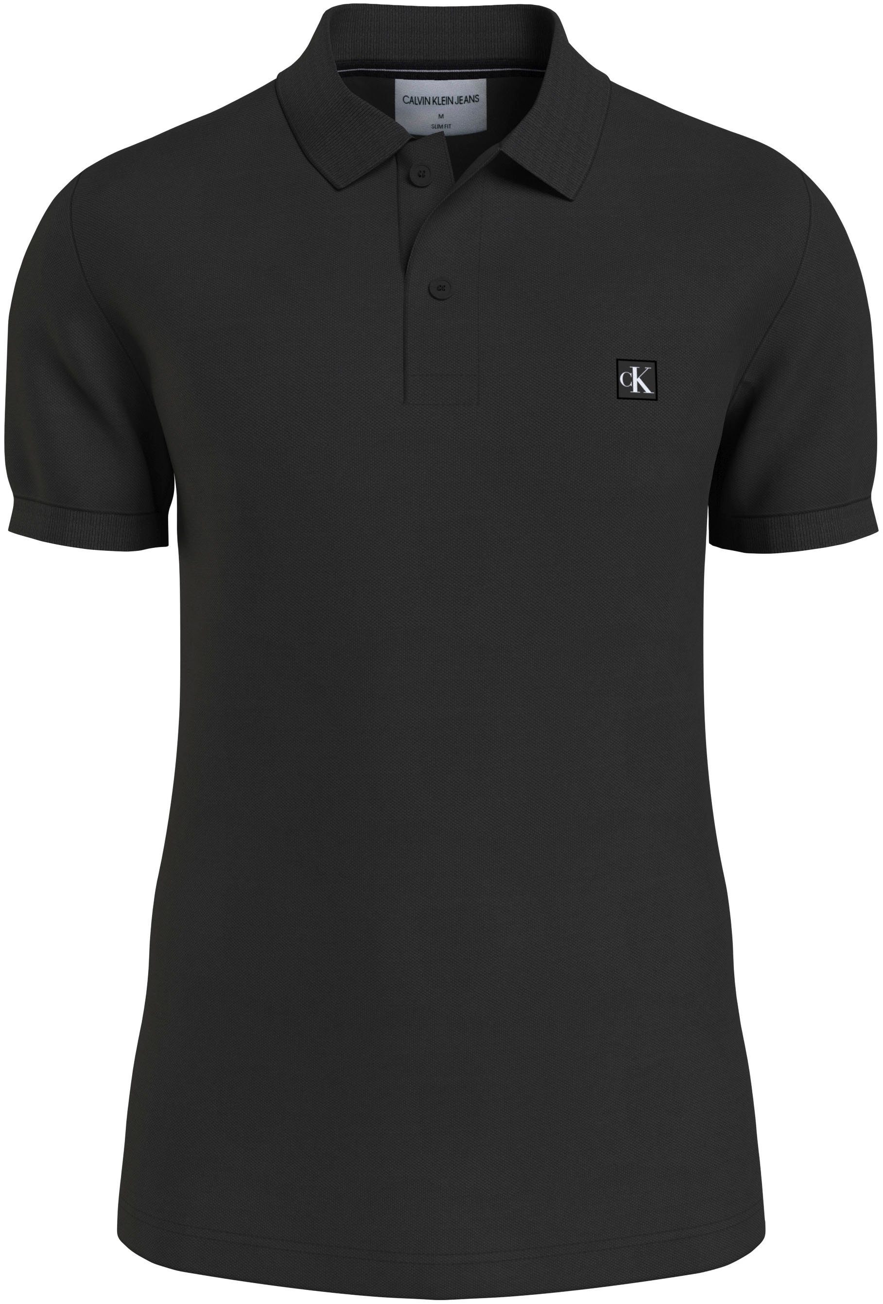 CALVIN KLEIN Heren Polo's & T-shirts Ck Embro Badge Slim Polo Zwart