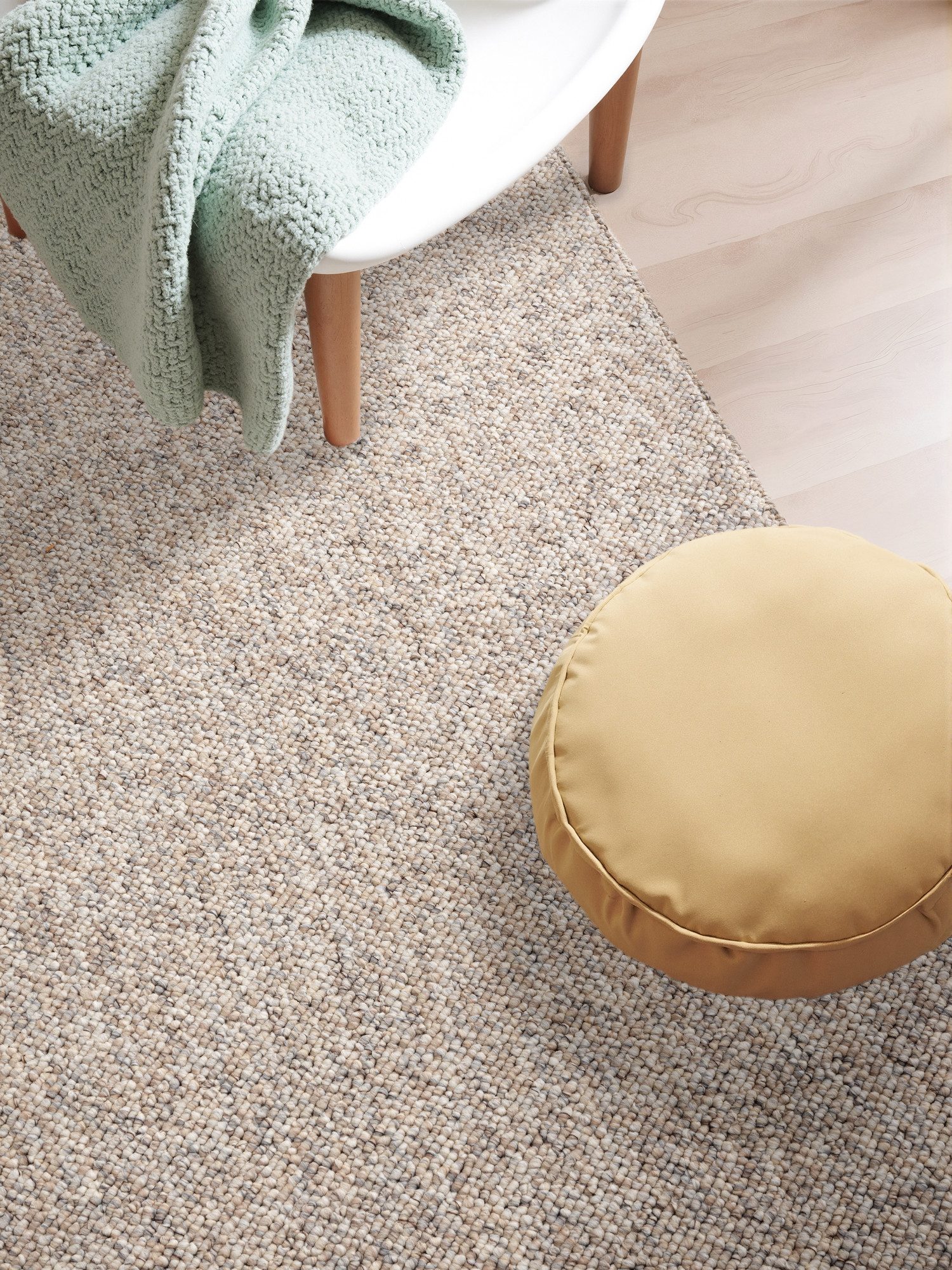 ELLE DECORATION Vloerkleed Rocco Duurzaam, loper, wasbaar, woonkamer, eetkamer, wol-look