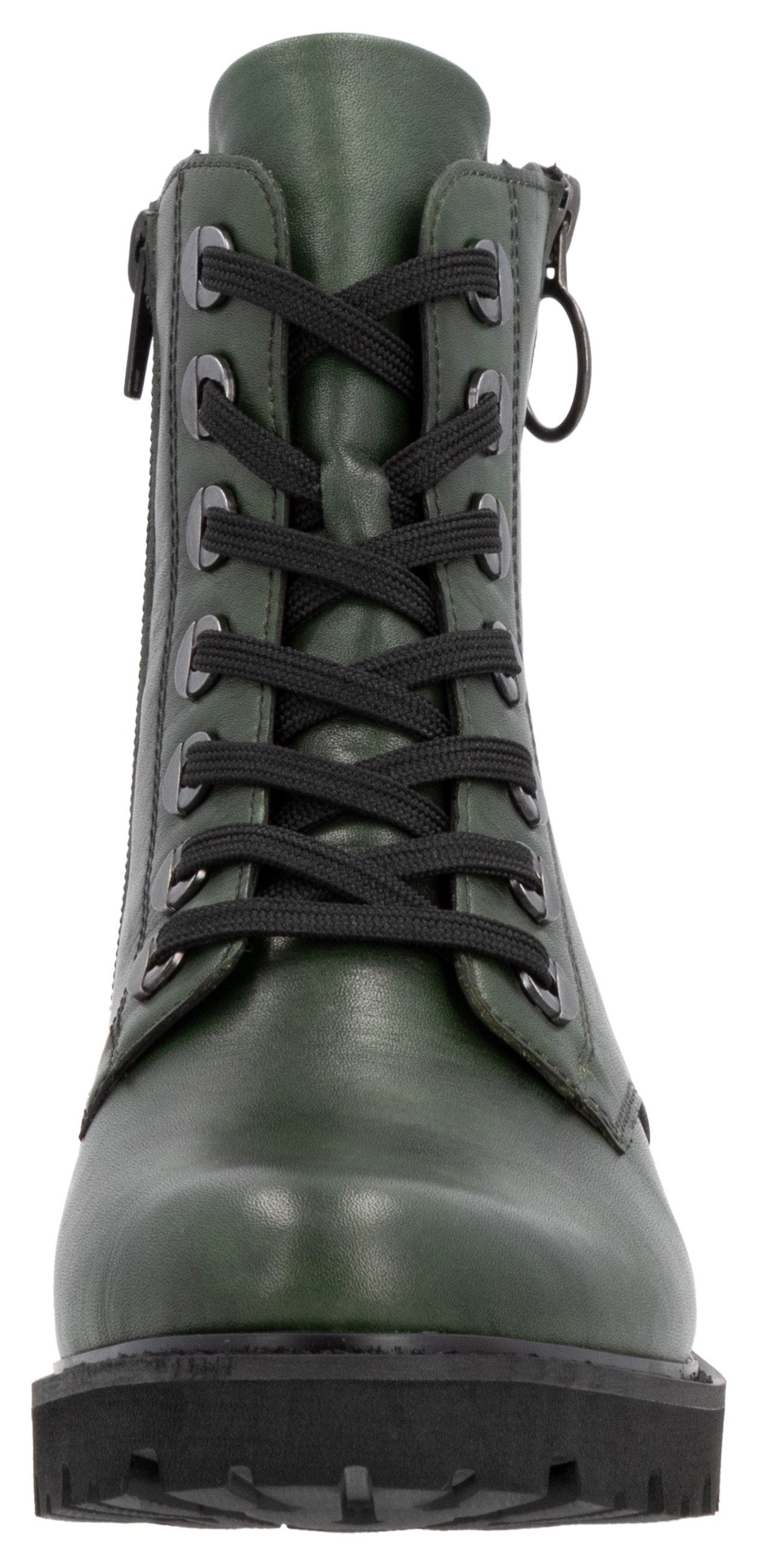 Remonte Veterlaarsjes blokhak, laarsjes, veterschoenen, flats in used look