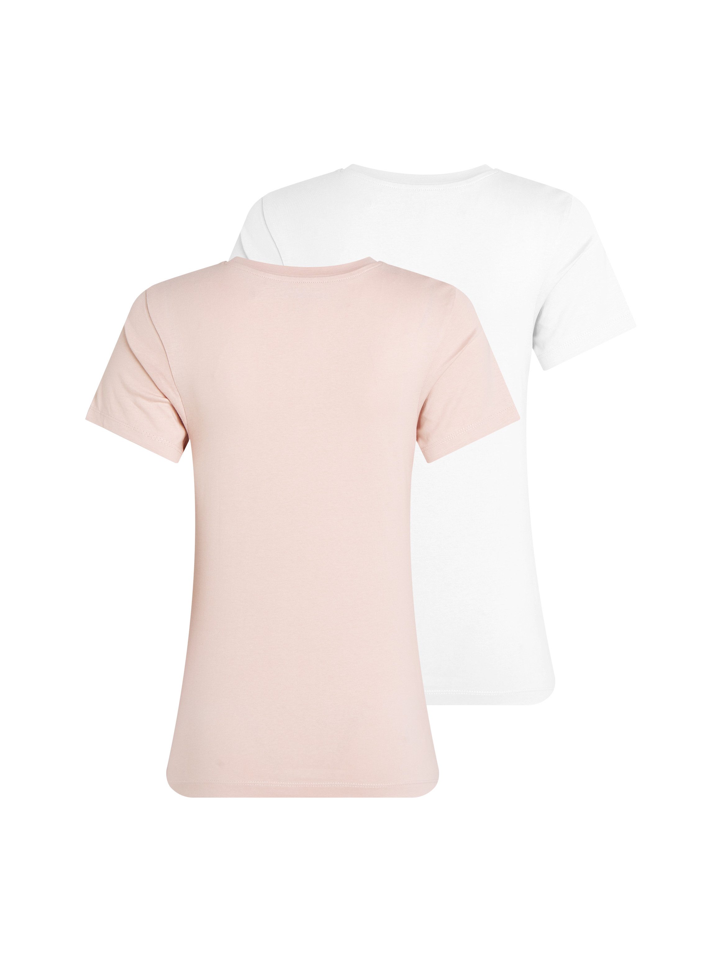 Calvin Klein Shirt met ronde hals 2-PACK MONOLOGO SLIM TEE met calvin klein jeans logoprint op borsthoogte (2-delig, Set van 2)