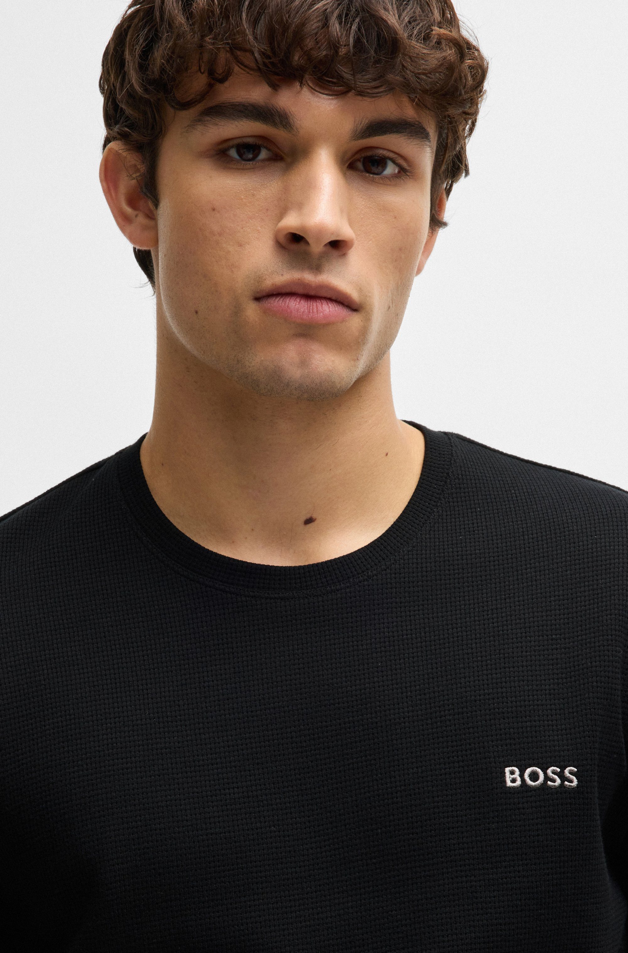 BOSS Pyjama top Waffle LS-Shirt