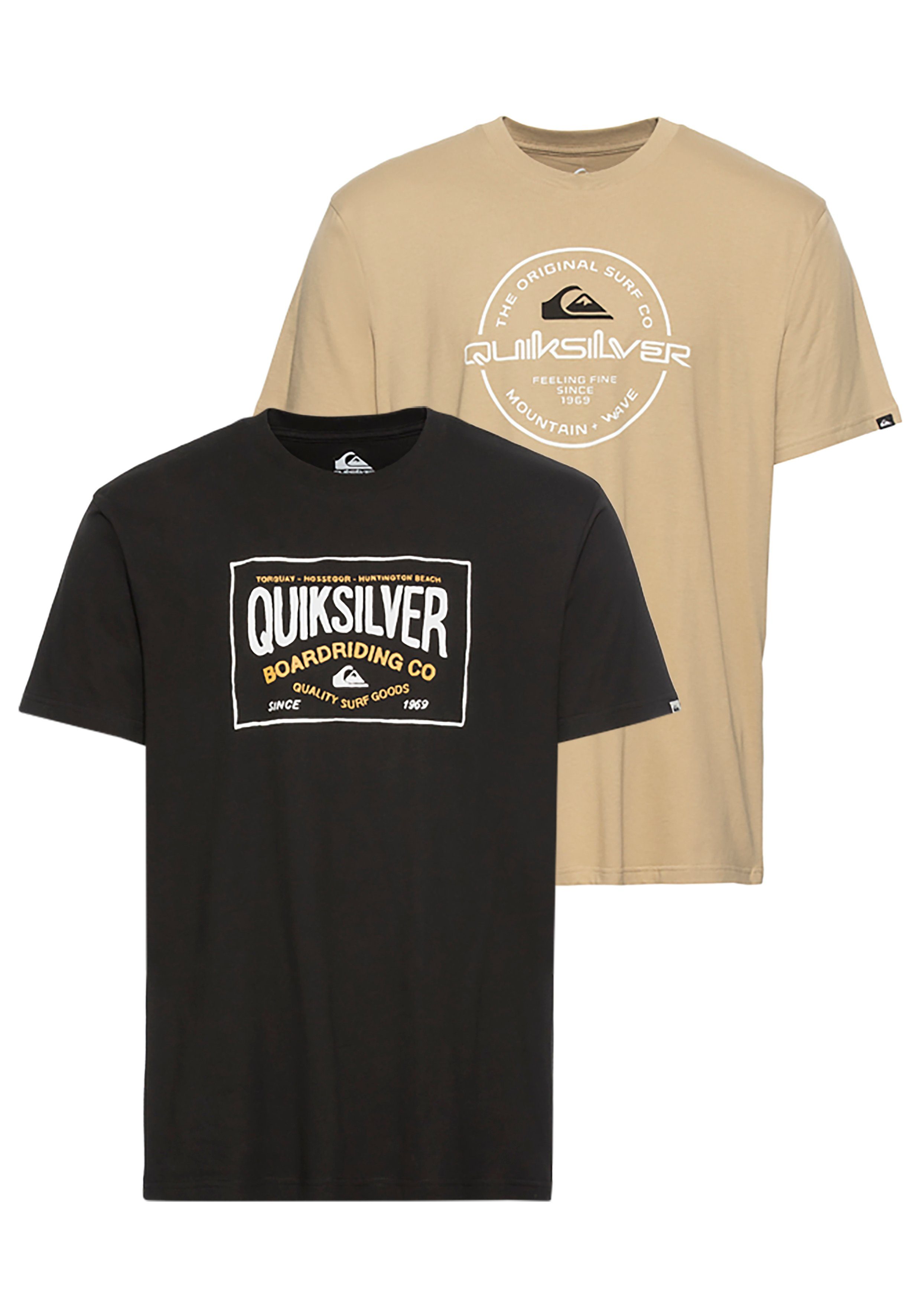 NU 20% KORTING: Quiksilver T-shirt (2-delig, Set van 2)