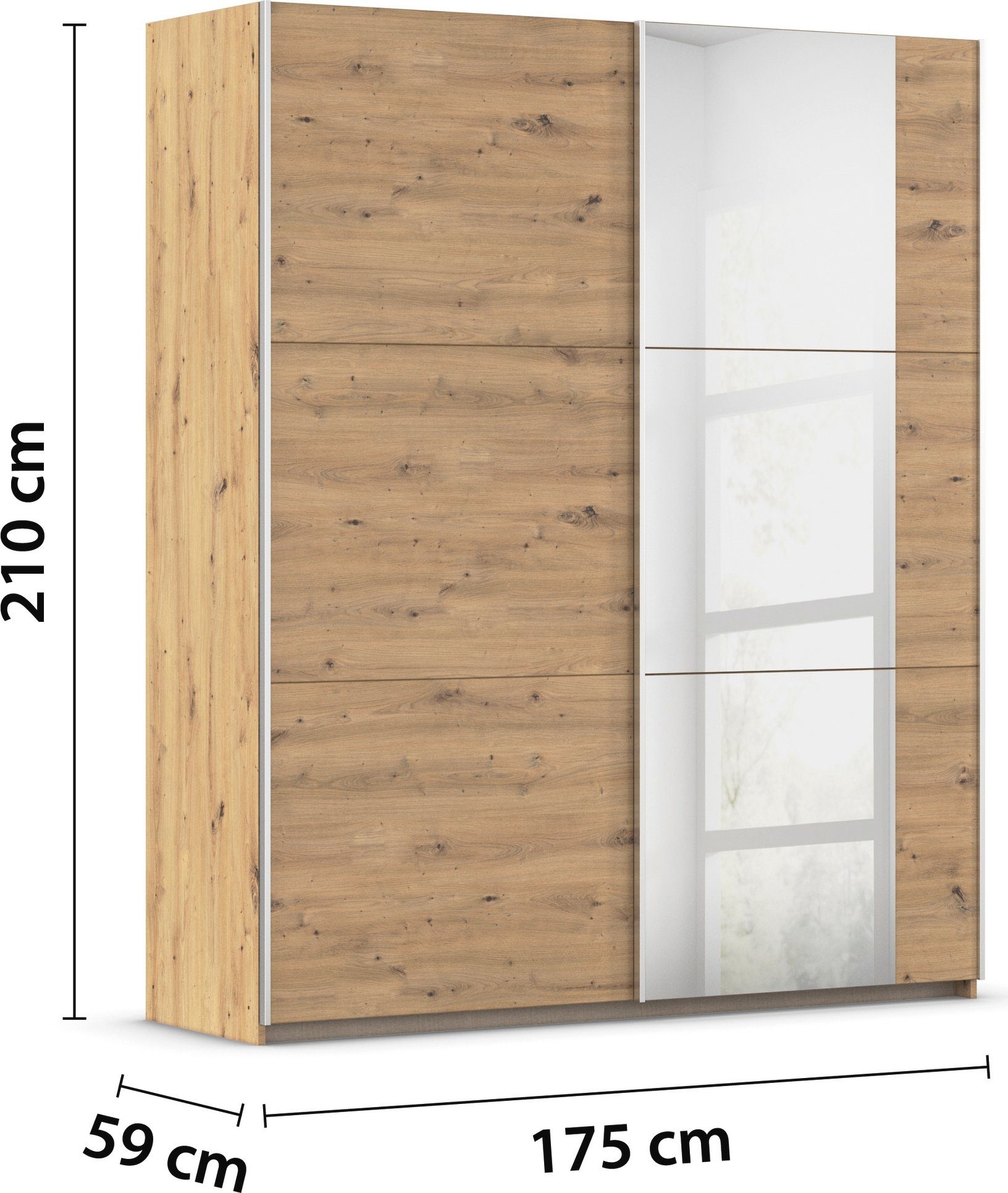 rauch Schuifdeurkast Kledingkast garderobe TOPSELLER AURELIO met 3 uitrustingsvarianten 3 verschillende uitrustingsvarianten handgrepen van metaal made in germany