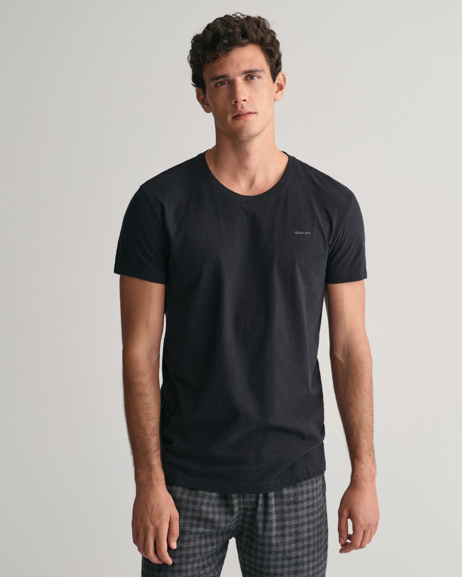 Gant T-shirt C-NECK T-SHIRT 2-PACK van bijzonder zacht materiaal (2-delig)