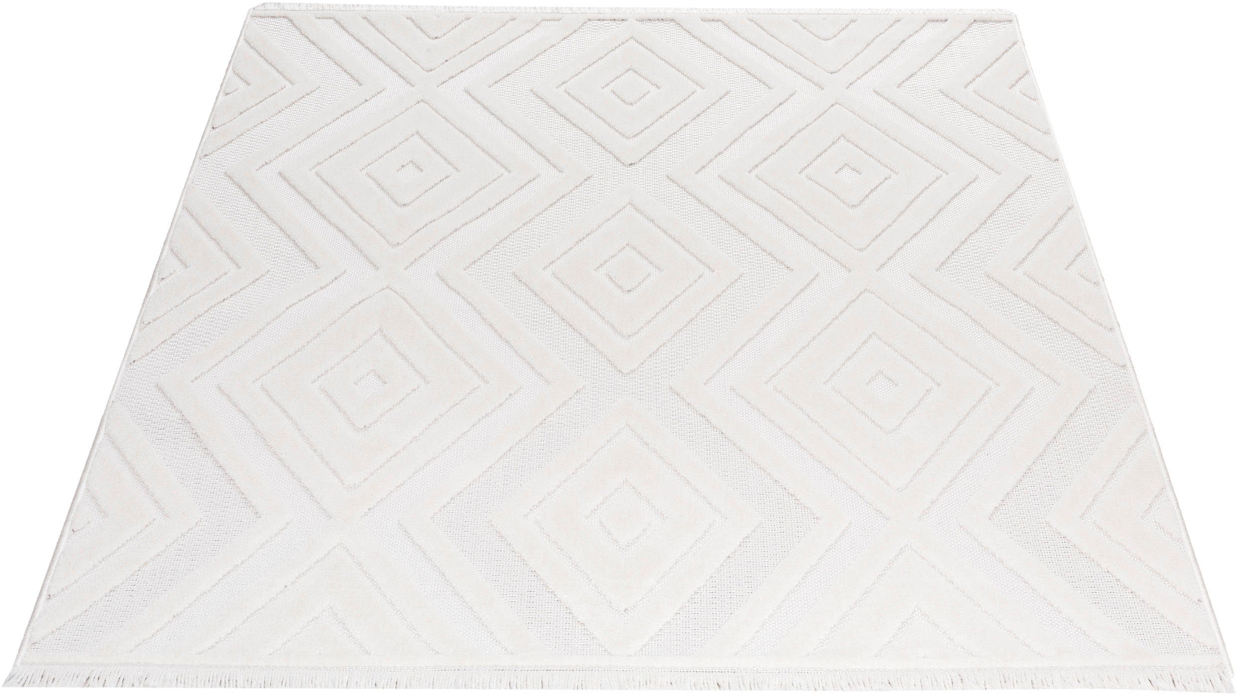 Sehrazat Vloerkleed Scandi 9850 Korte pool, 3D-effect uitstraling, hoog-laag structuur, woonkamer moderne vloerkleden maat 80 cm x 300 cm x 10 mm