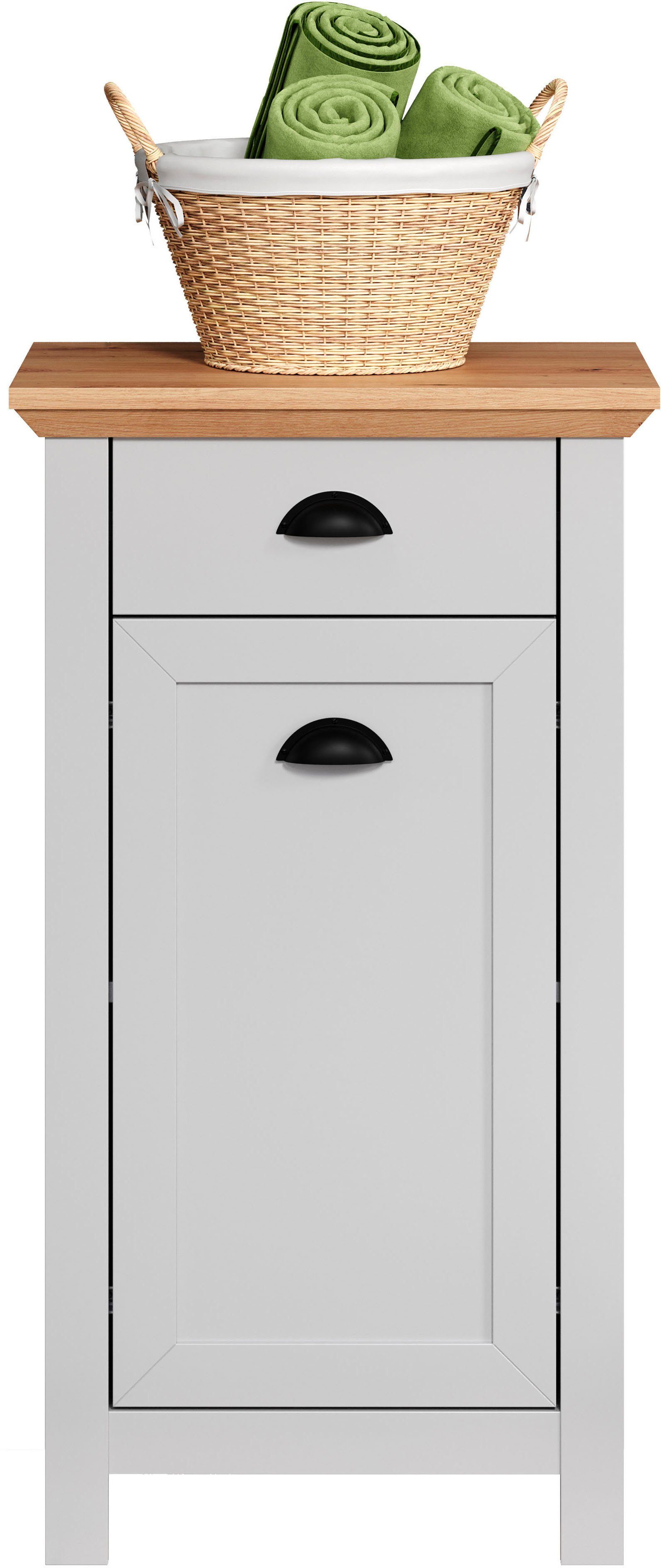 Home affaire Badkamerkast Onderkast met schelpgrepen in landhuisstijl - (B/D/H) 46/33/84 cm
