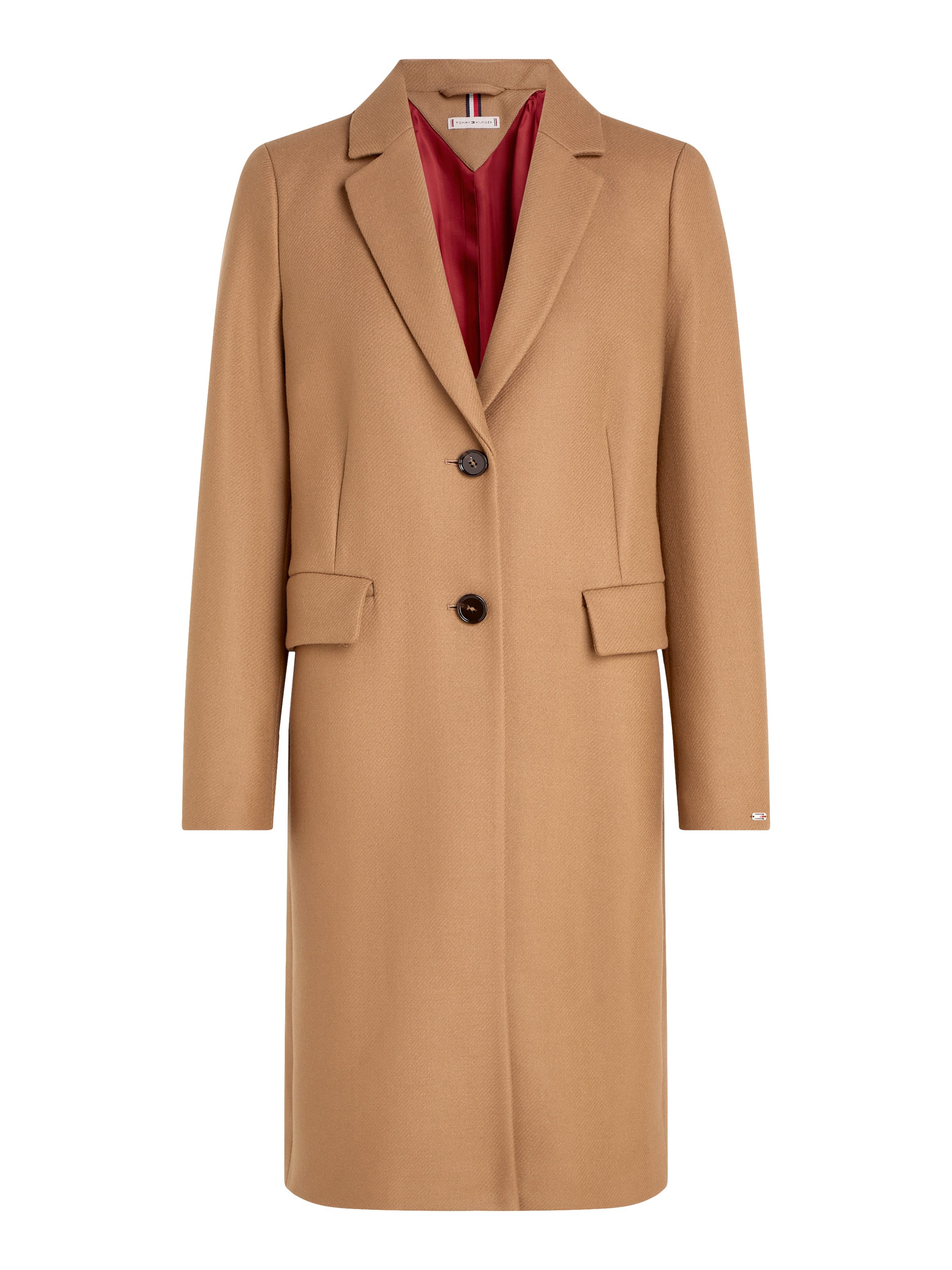 Tommy Hilfiger Lange jas met gestempeld logo