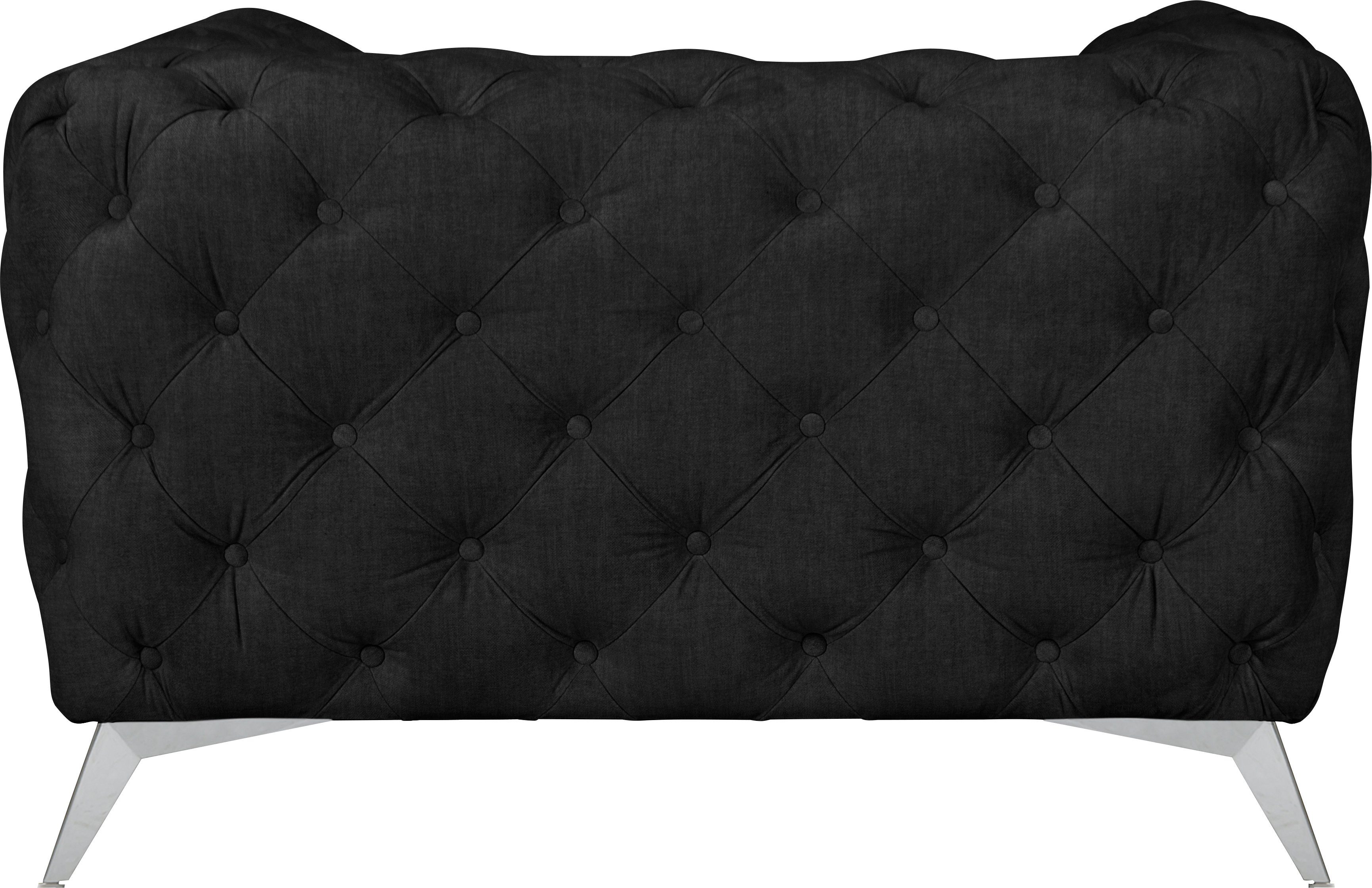 Leonique Chesterfield-fauteuil Glynis Fauteuil luxueuze capitonnage, moderne chesterfield look, kleur van de poten ter keuze