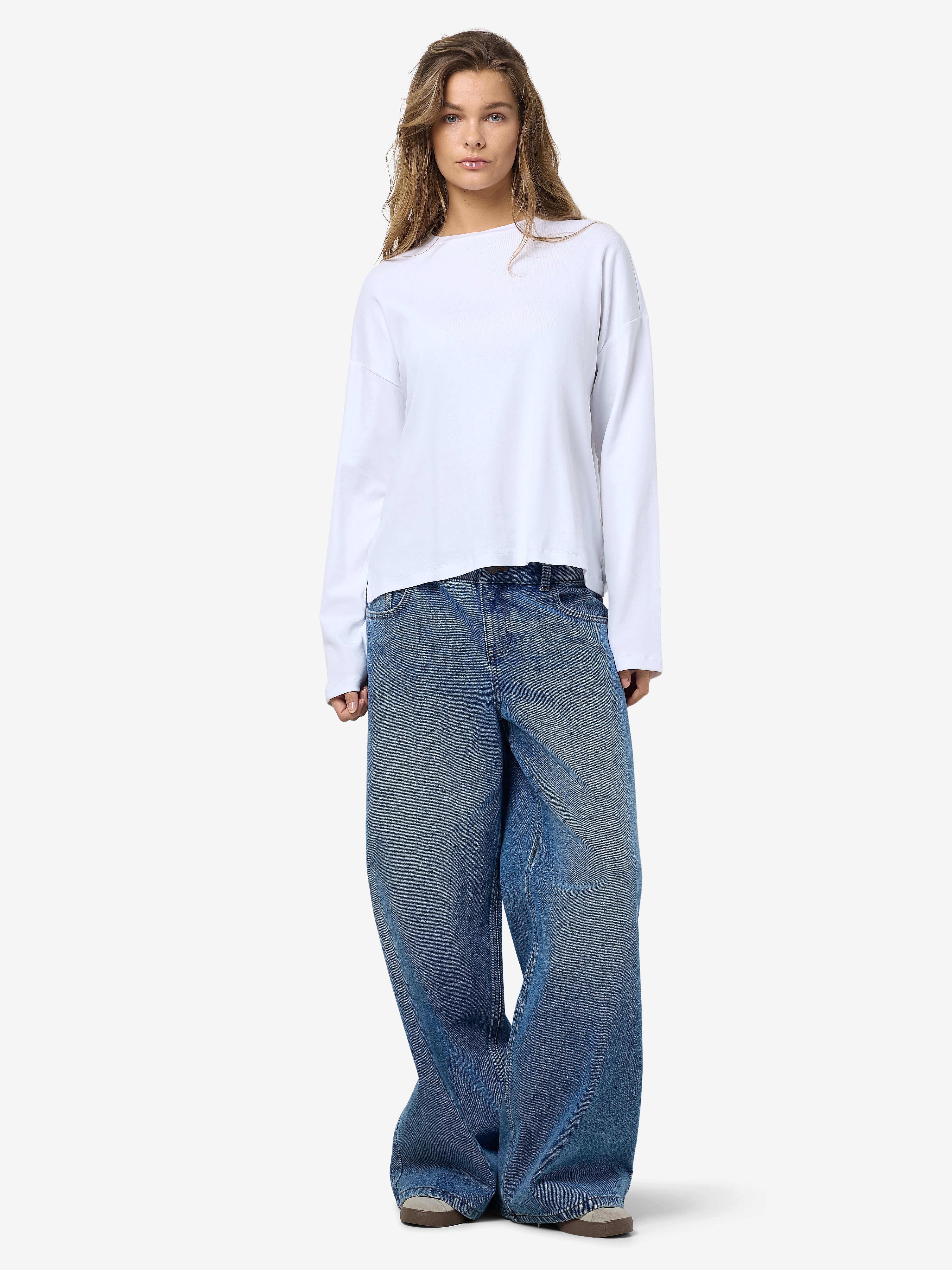 Noisy may Shirt met lange mouwen NMMOCCA L/S REGULAR FIT TOP JRS FWD NOOS