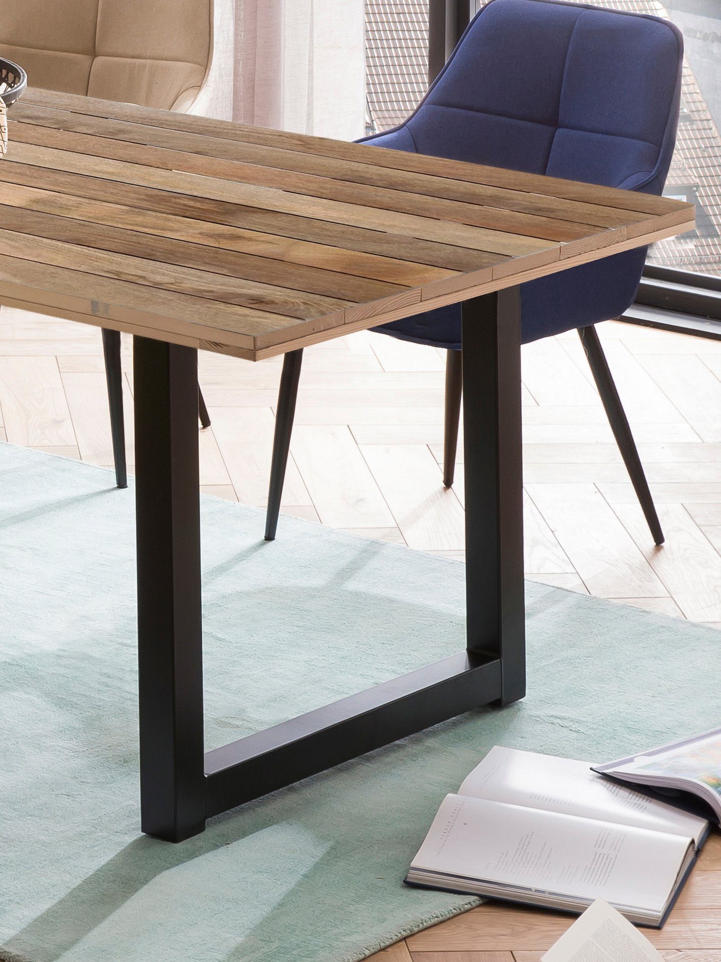 Home affaire Eettafel Aletsch gemaakt van onbehandeld hout, gerecycled steigerhout