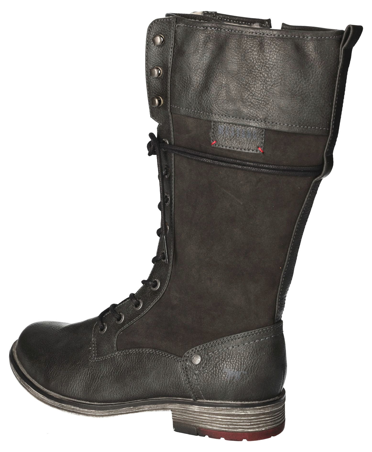 Mustang Shoes Winterlaarzen , blokhak, veterschoen, hoge laars, binnenrits
