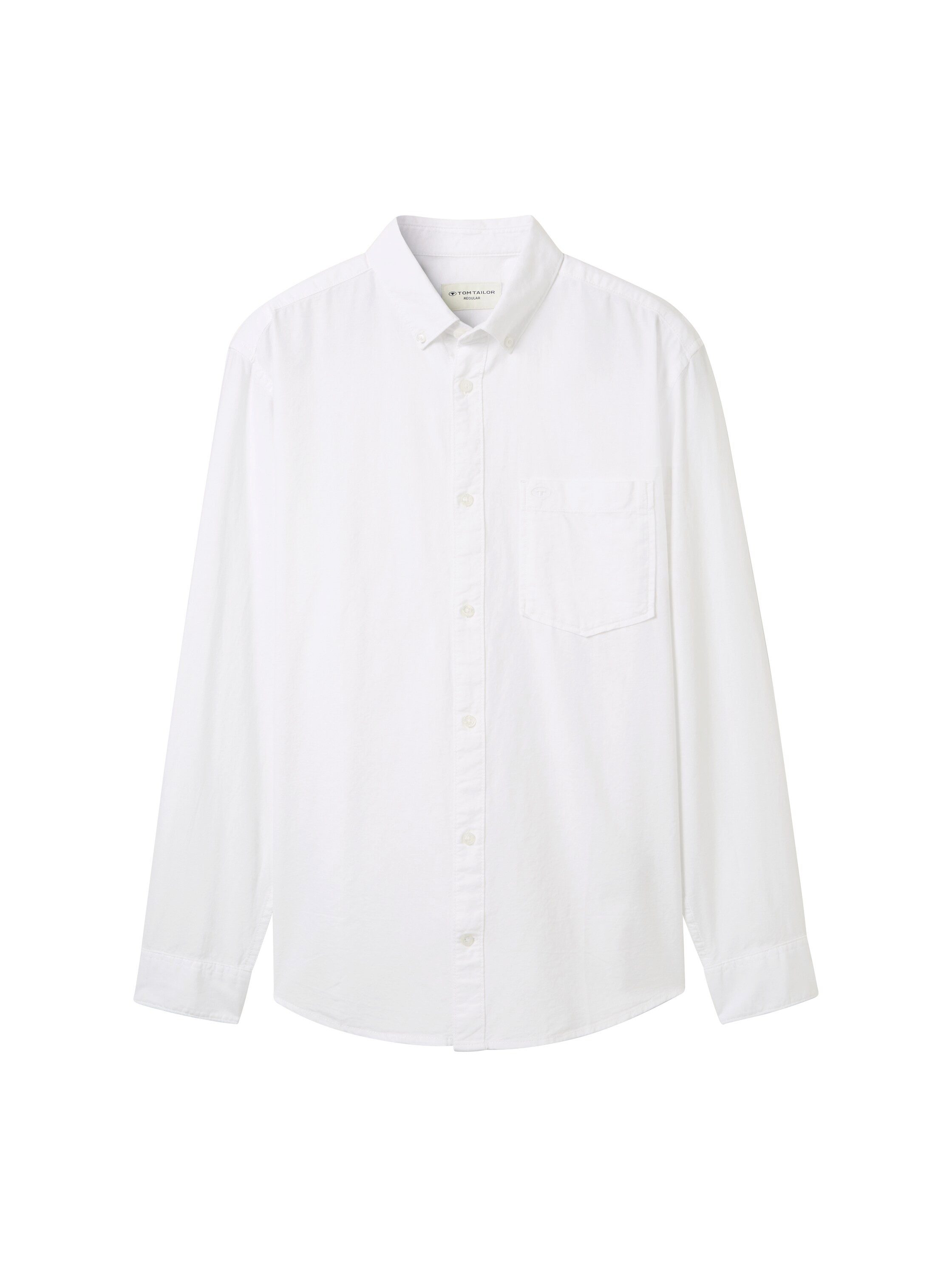 Tom Tailor Overhemd met lange mouwen Oxford met borstzak