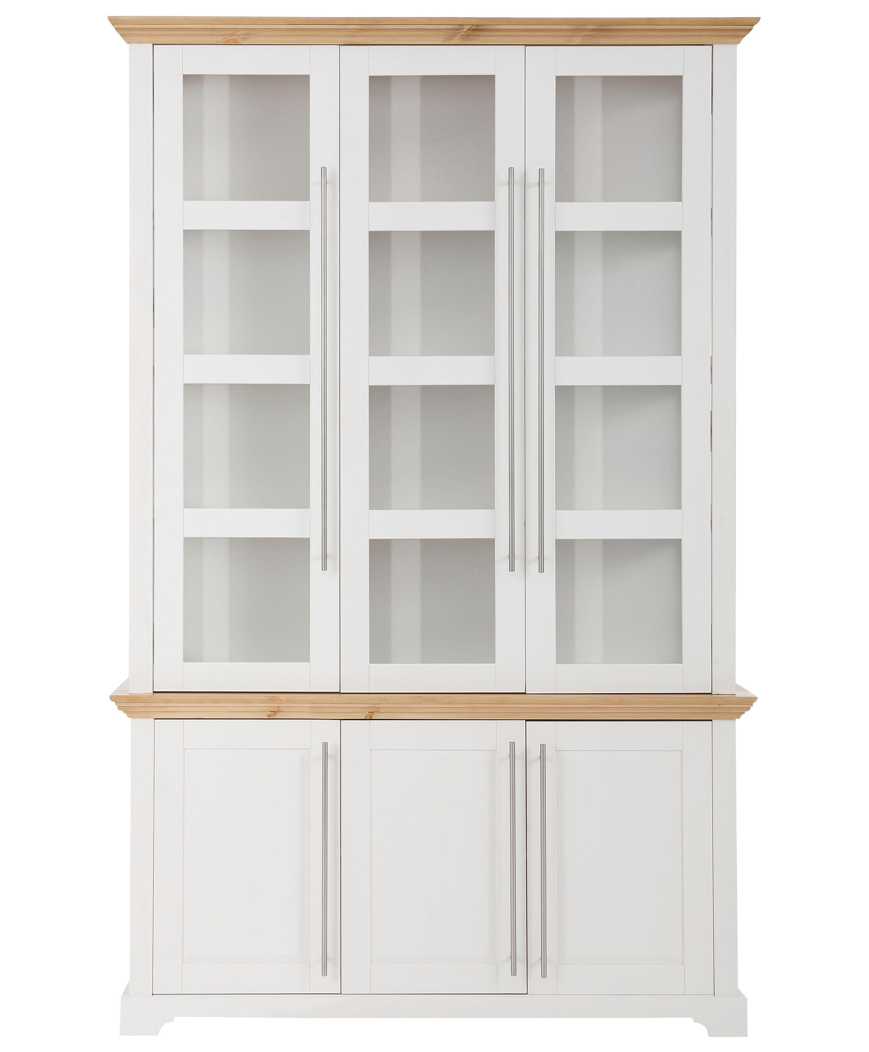 Home affaire Vitrinekast Meliss van massieve dennen, fsc® breedte 132 cm