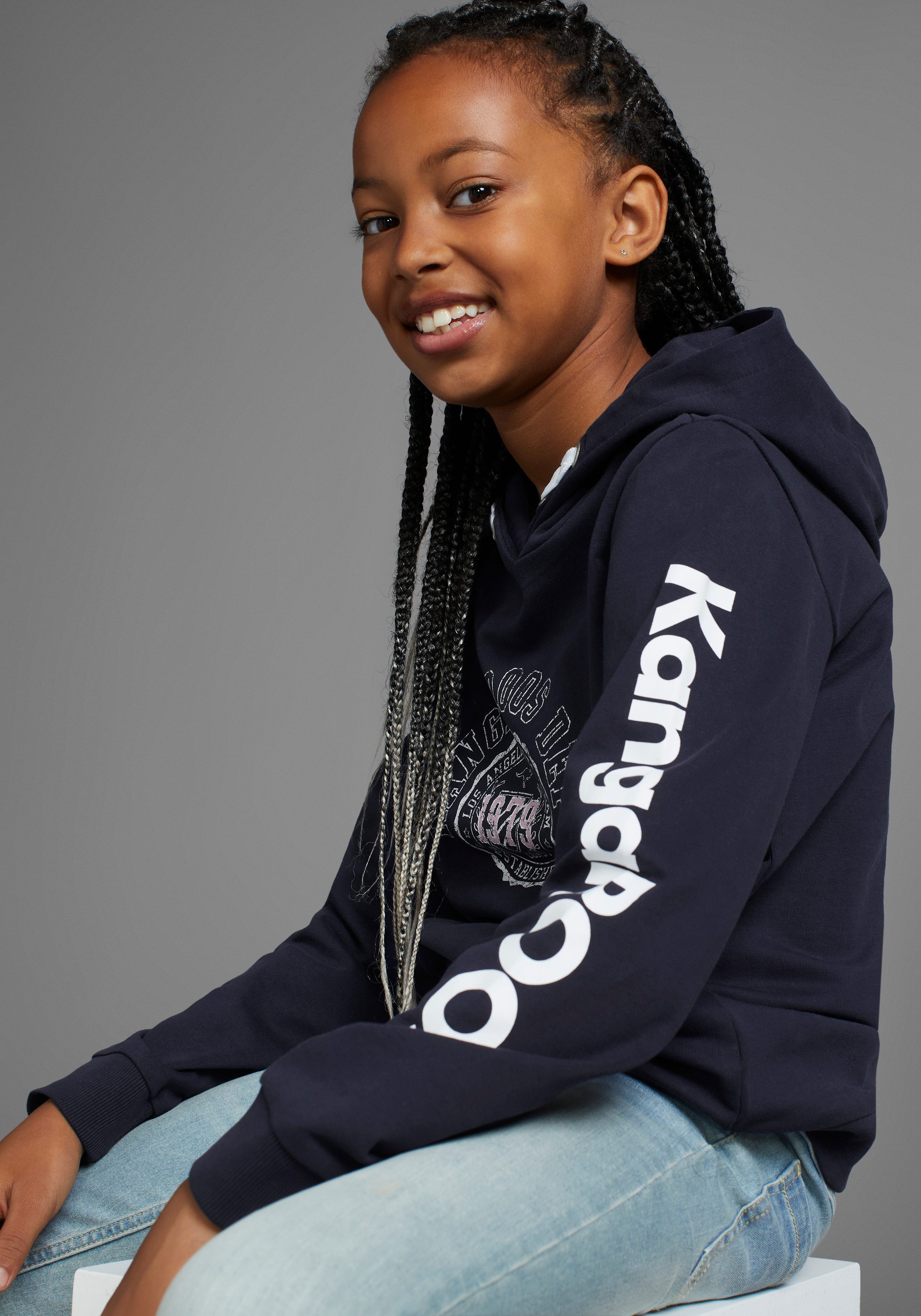 KangaROOS Hoodie Logoprint in zachte kwaliteit voor meisjes